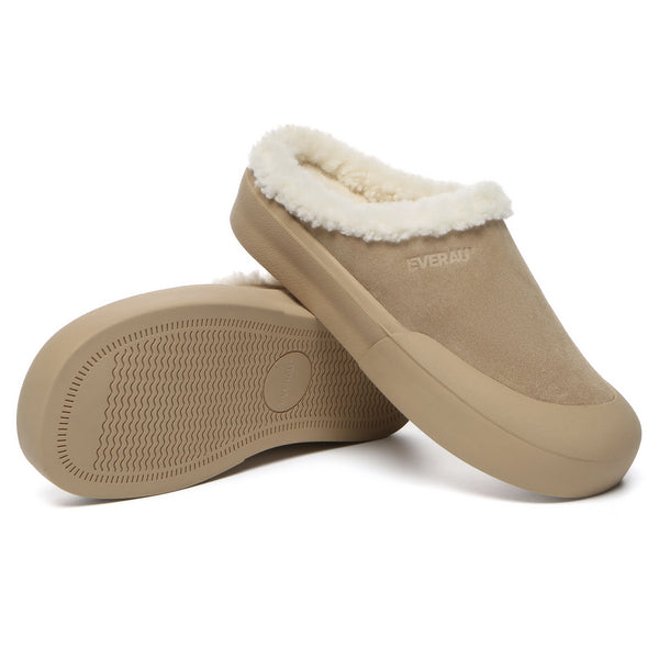 EverUgg Staney Wool Comfort Sole women's slippers with cozy wool lining and slip-on design, ideal for indoor comfort.