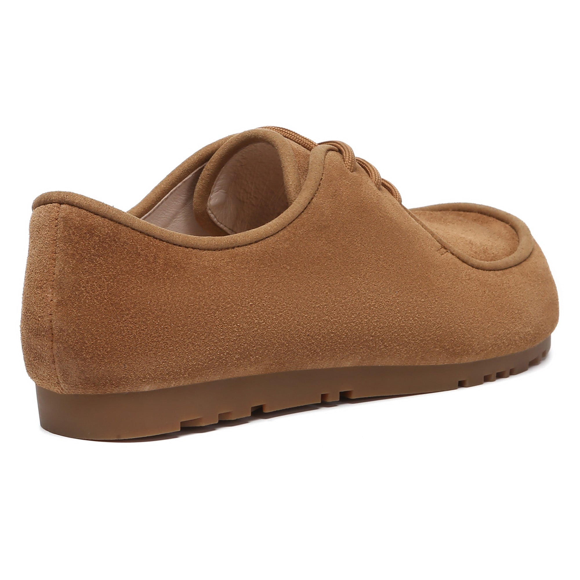 EverUgg suede leather casual lace-up shoes featuring a stylish design and comfortable fit.