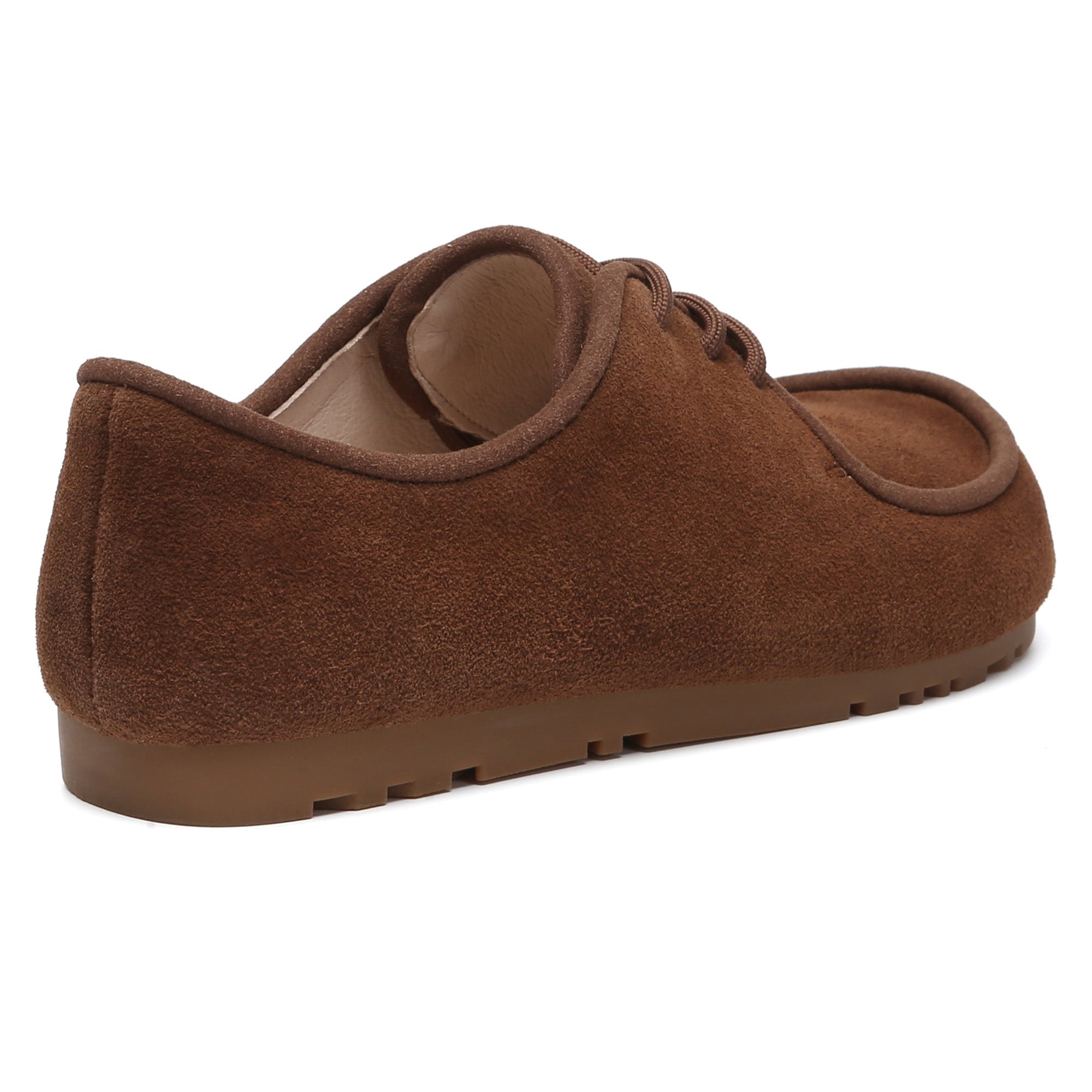 EverUgg suede leather casual lace-up shoes with rounded toe and stylish design, perfect for everyday wear.