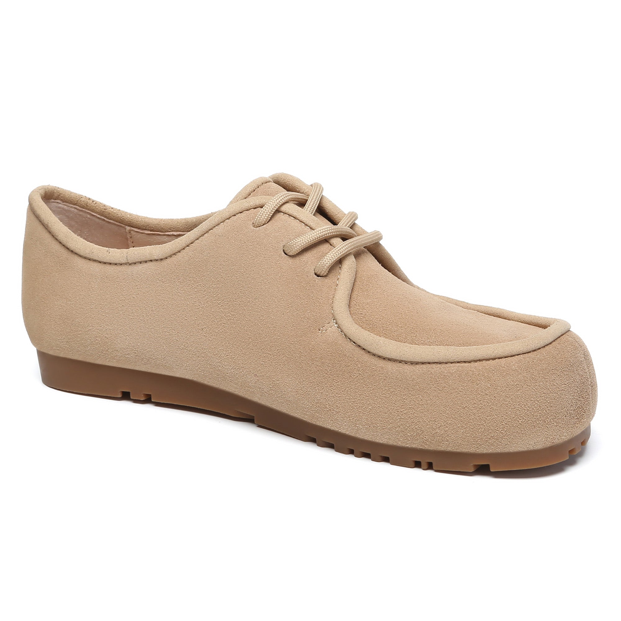 EverUgg suede leather casual lace-up shoes with a sleek design and comfortable fit, perfect for everyday wear.