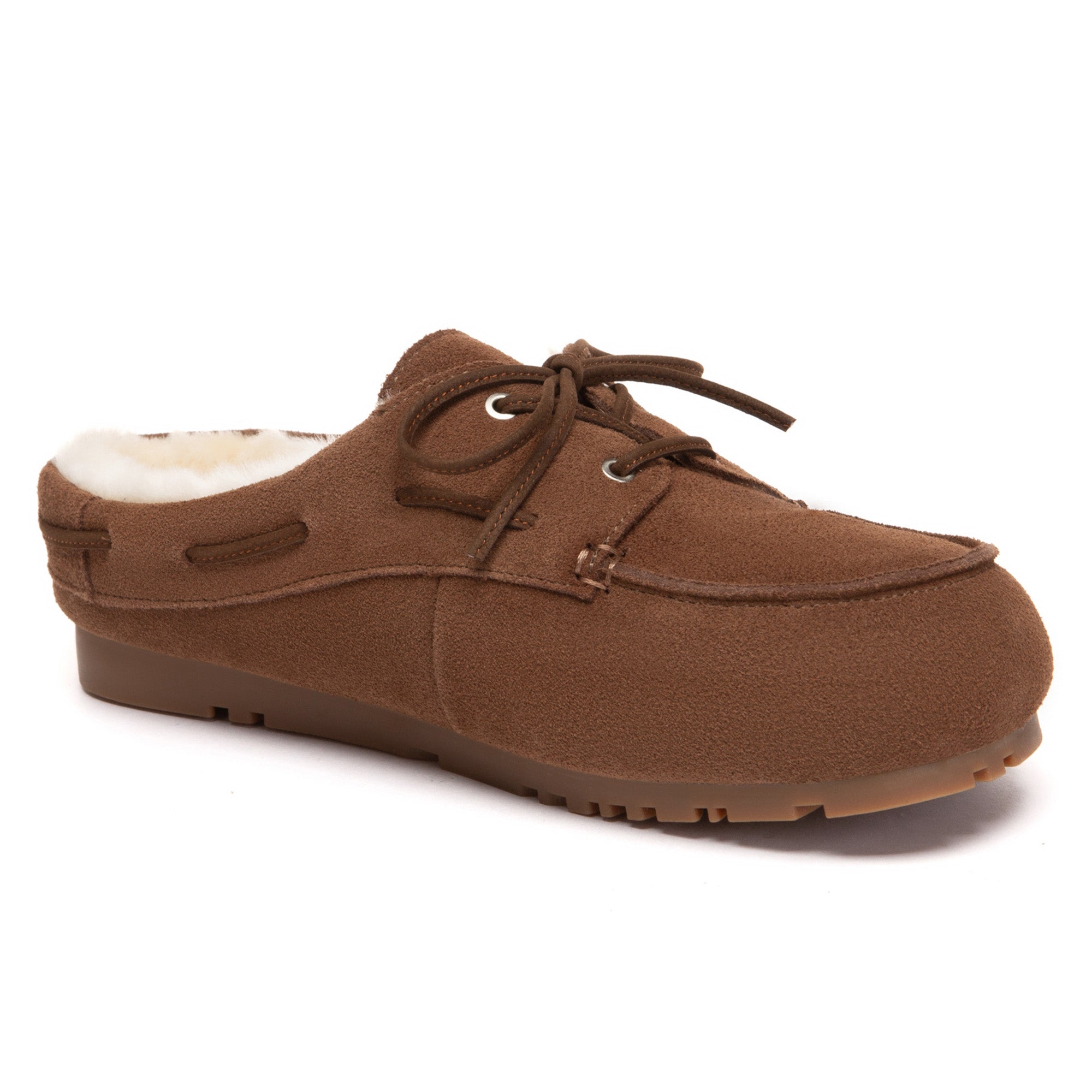 EverUgg suede moccasin slippers featuring soft UGG slippers design, with a cozy, textured suede exterior and plush interior.