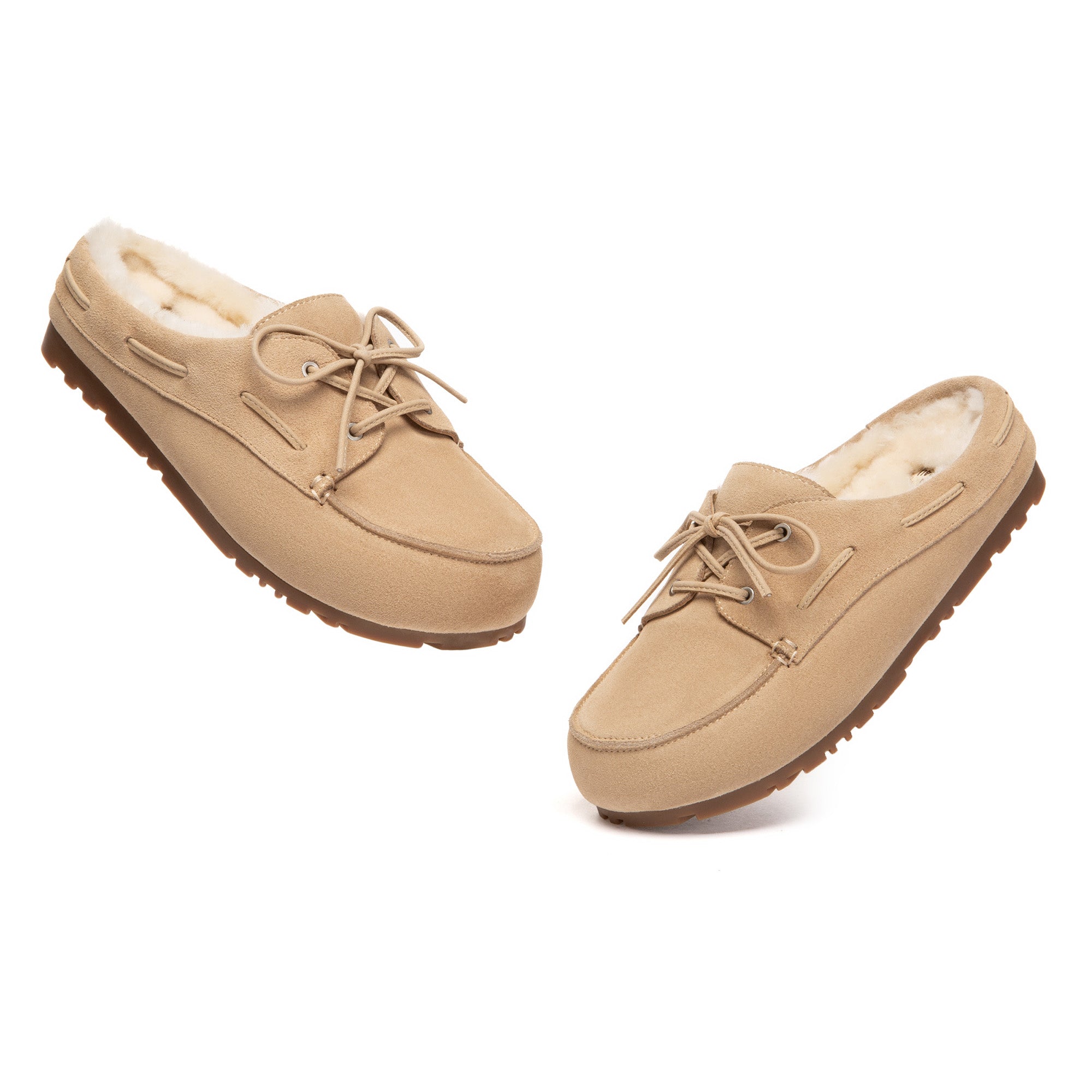 EverUgg suede moccasin slippers with soft lining and slip-on design, featuring a cozy UGG slippers style perfect for indoor comfort.