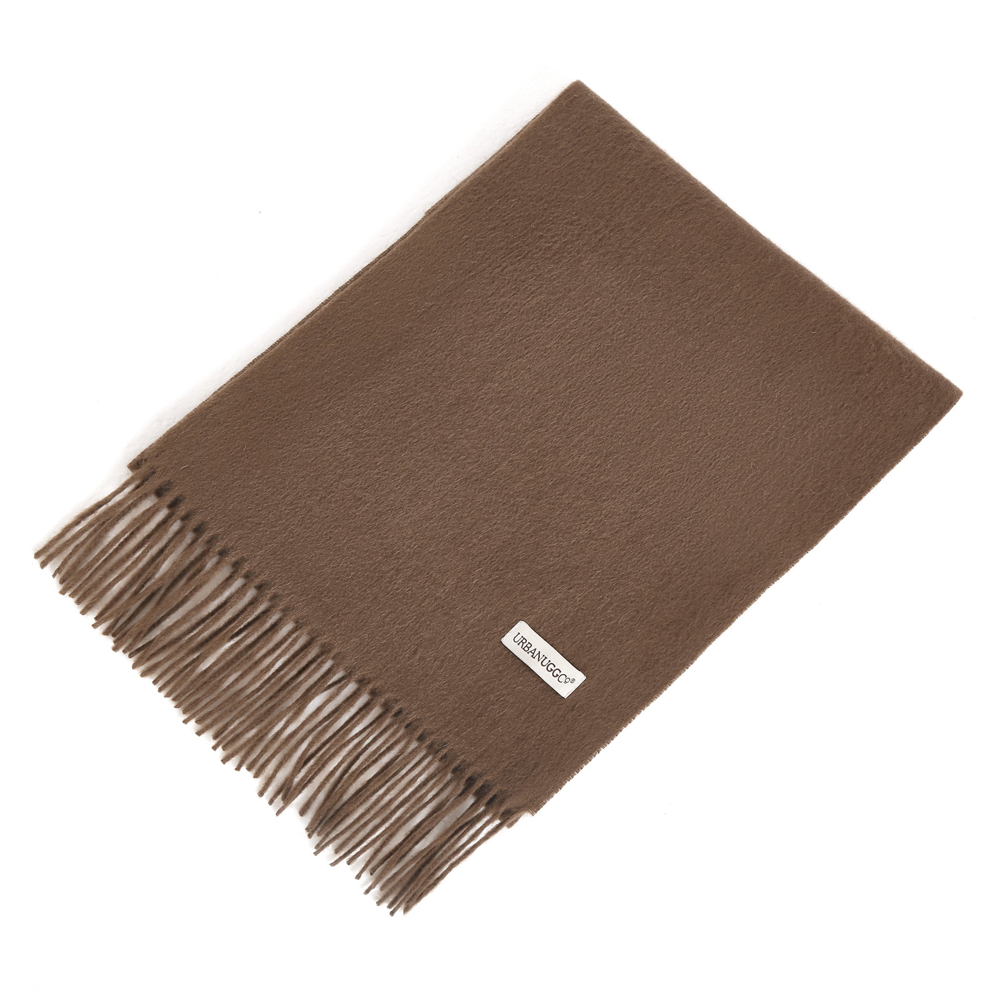 EverUgg Tassel Wool Scarf featuring soft pure wool fabric and decorative tassels, stylish accessory for cold weather.