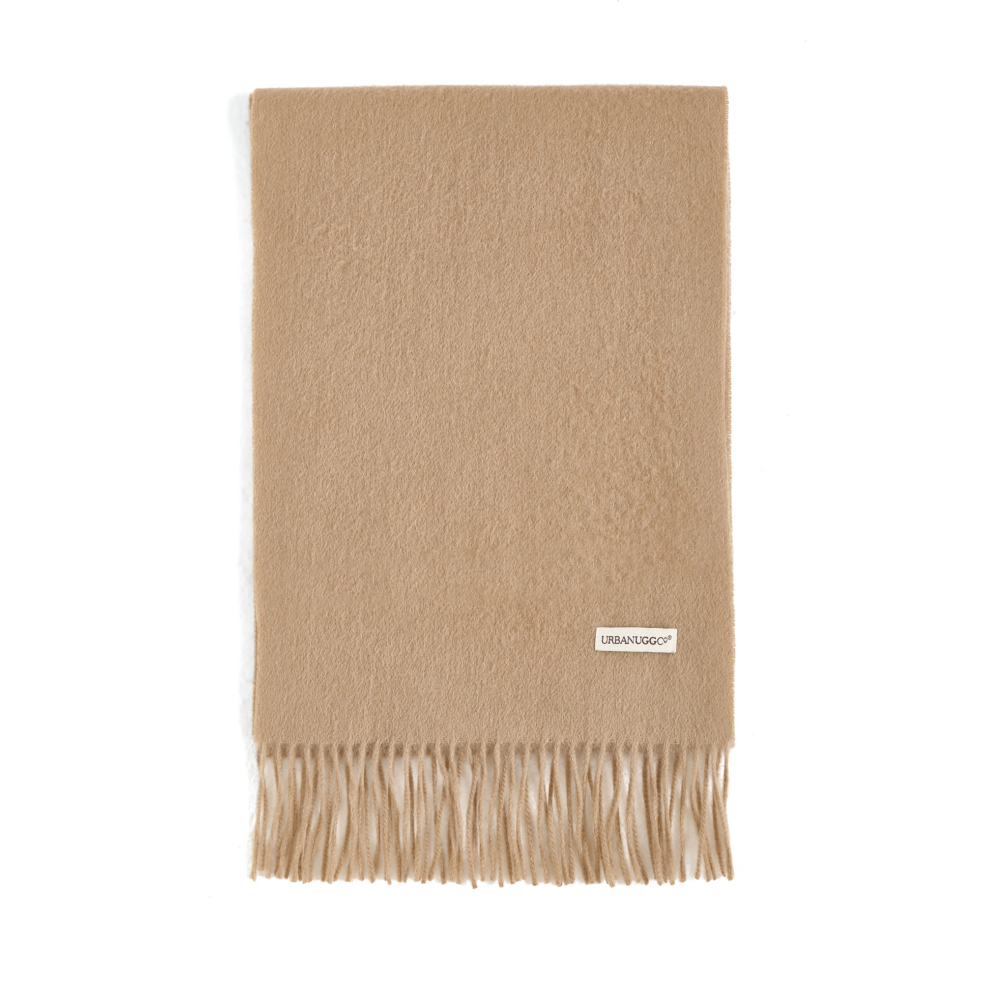 EverUgg Tassel Wool Scarf showing soft, pure wool fabric with tassel details, perfect for stylish winter accessories.