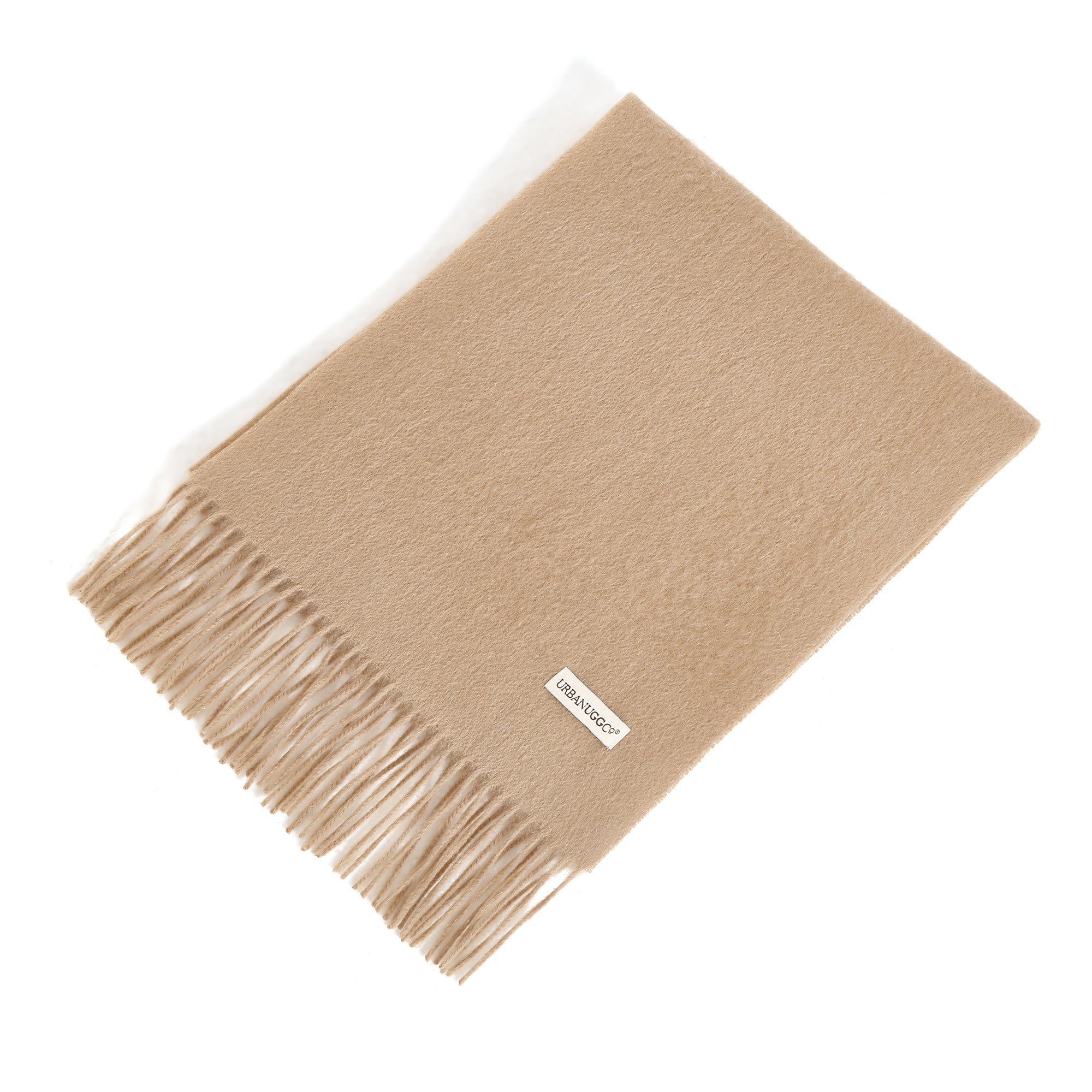 EverUgg Tassel Wool Scarf featuring soft pure wool fabric and decorative tassels, perfect for stylish winter accessories.