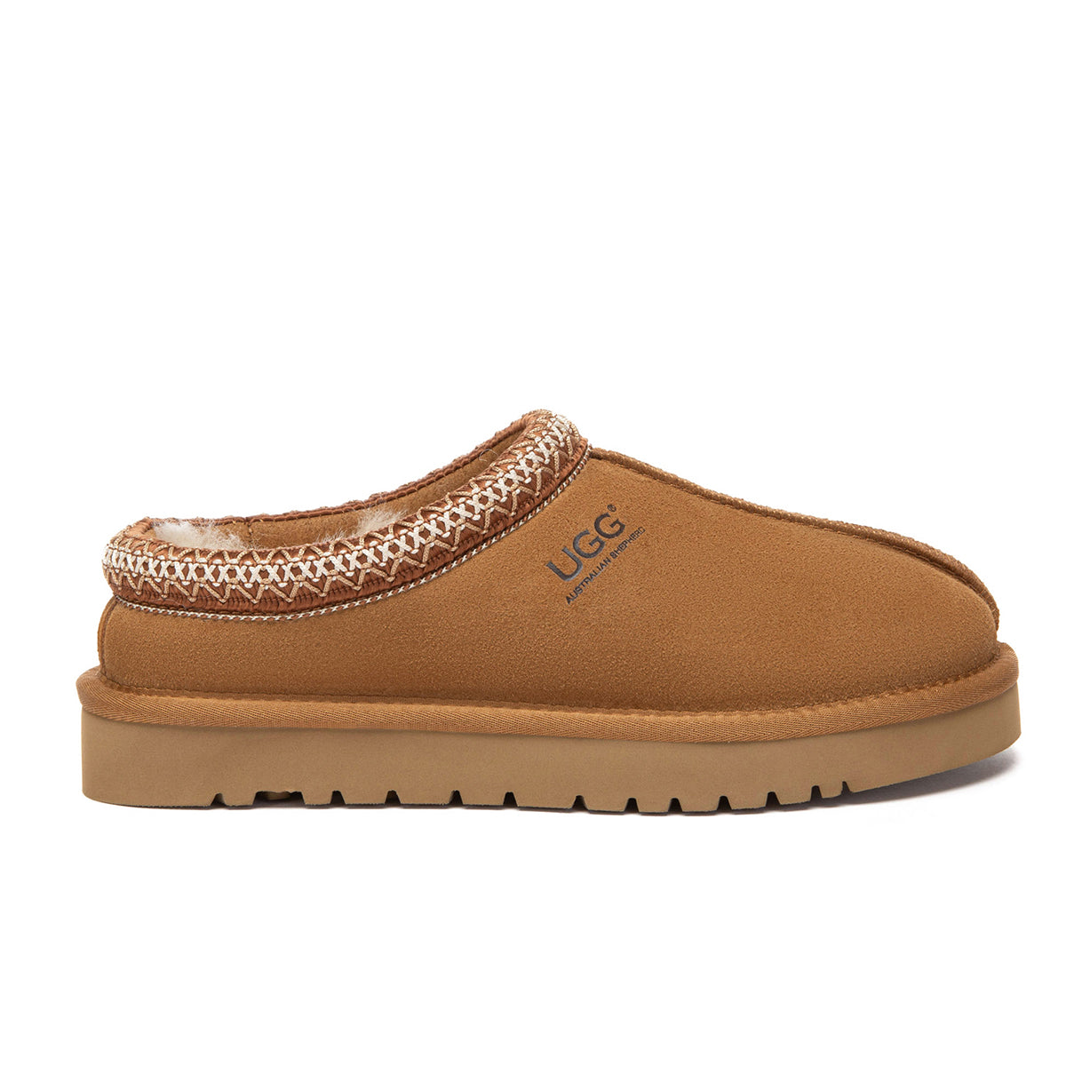 EverUgg Tazman Classic Color Mid Platform UGG slippers with cushioned soles and cozy design for indoor comfort.