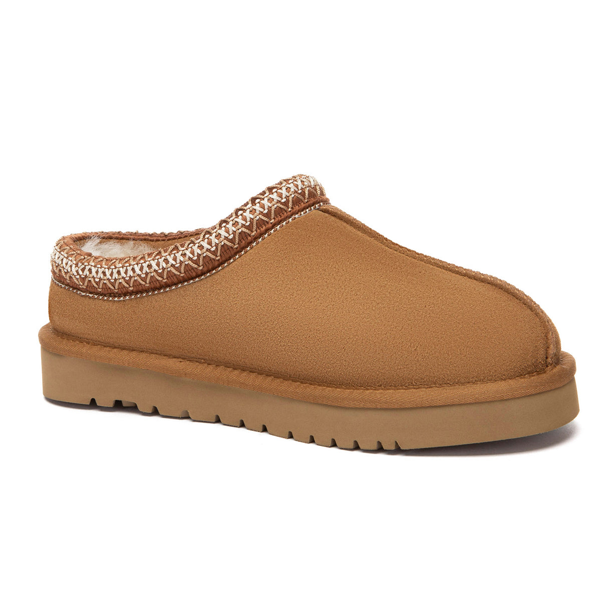 EverUgg Tazman Classic Color Mid Platform UGG slippers with plush interior and stylish design, shown in chestbro02.jpg