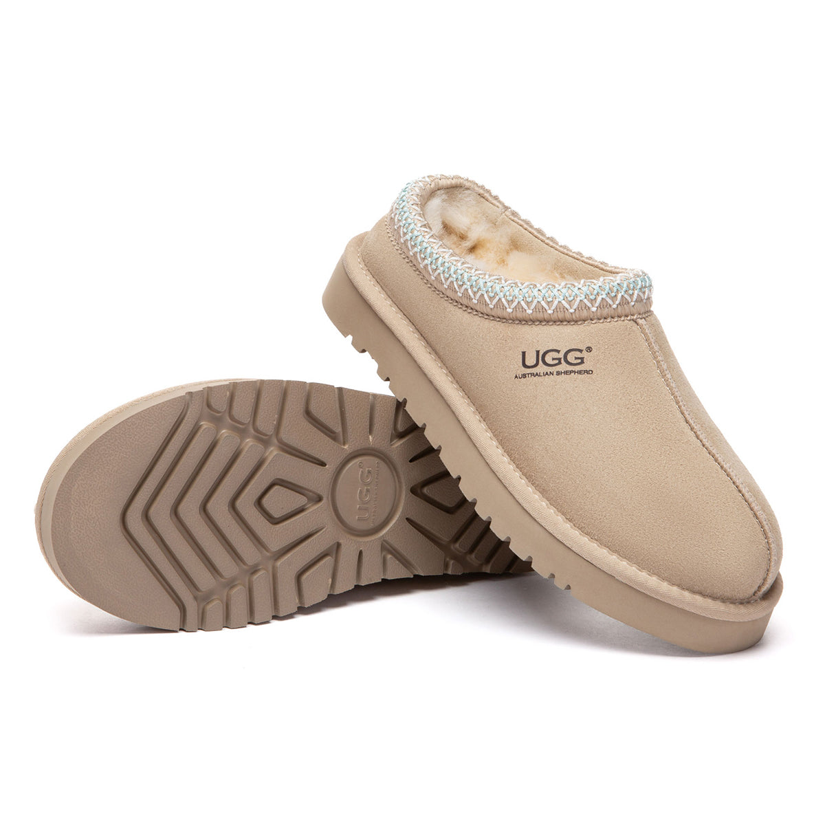 EverUgg Tazman Special Color Mid Platform UGG slippers with cozy slip-on design and stylish mid-height platform sole.