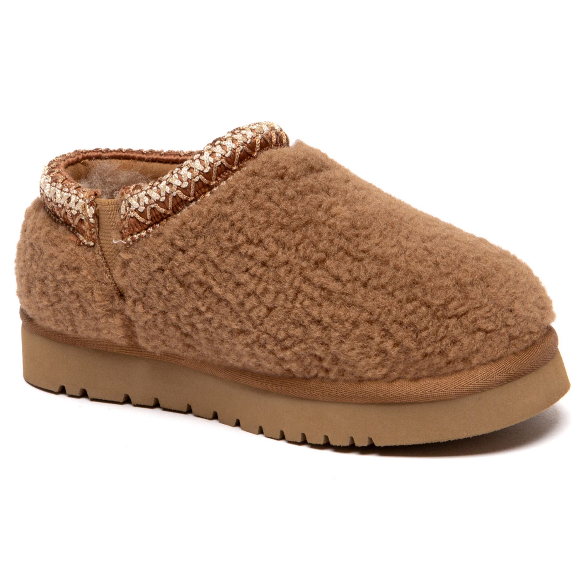 EverUgg Tazzy Furry Kids UGG Slippers featuring plush, furry interior and soft sole for cozy comfort.