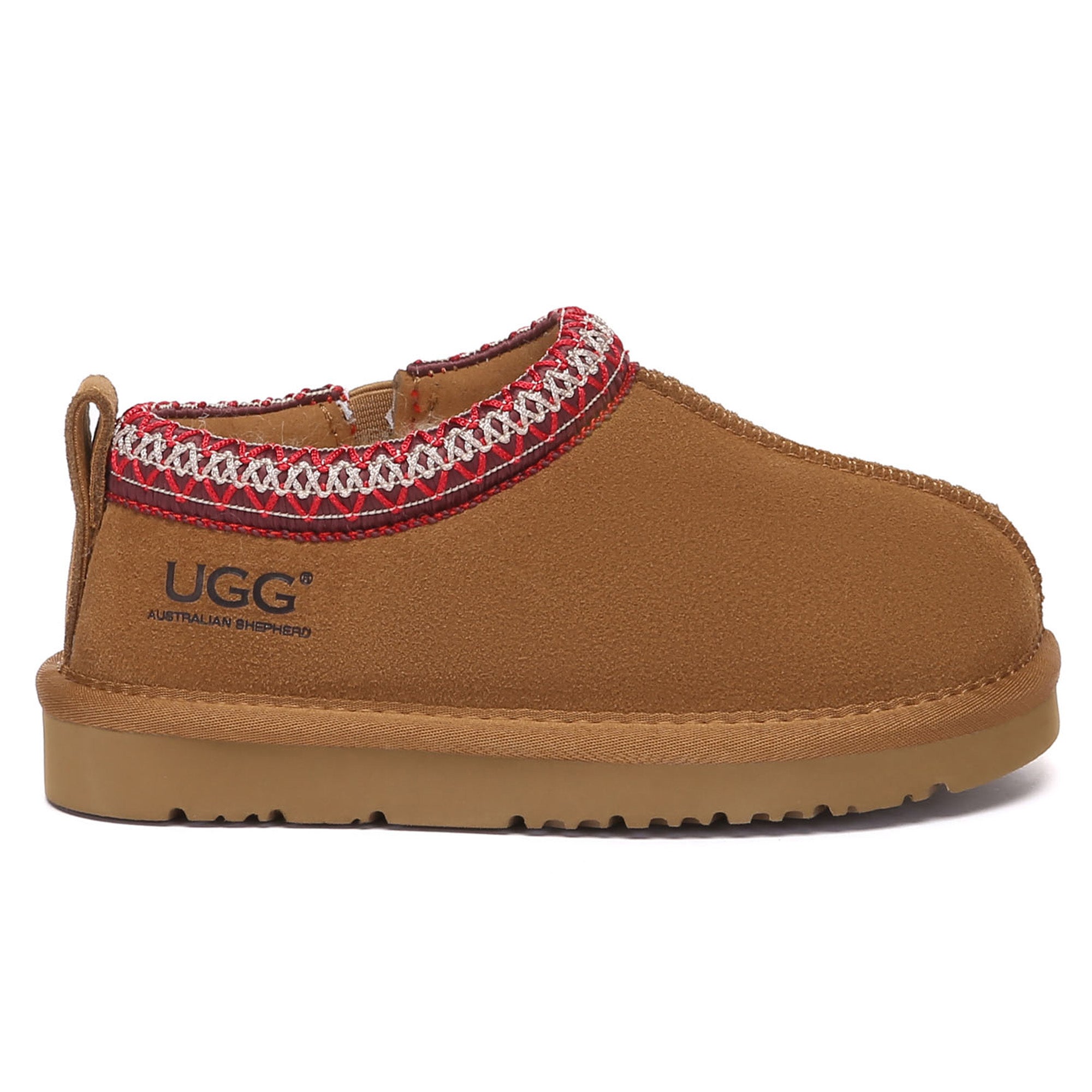 EverUgg Tazzy Kids UGG slippers in soft, cozy fabric with plush lining, featuring a playful design for children.