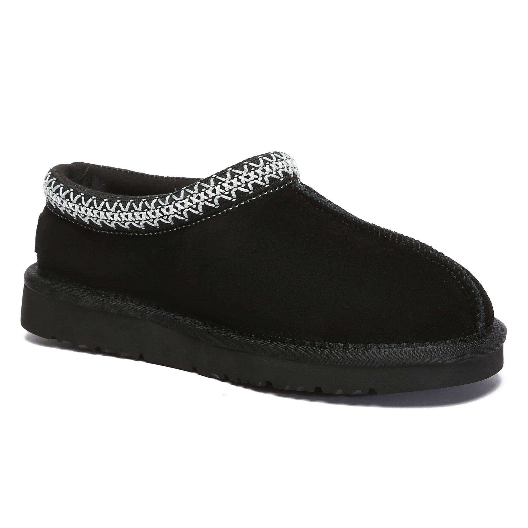 EverUgg Tazzy Stitch UGG slippers shown in beige with plush lining and stitched detailing for cozy indoor wear