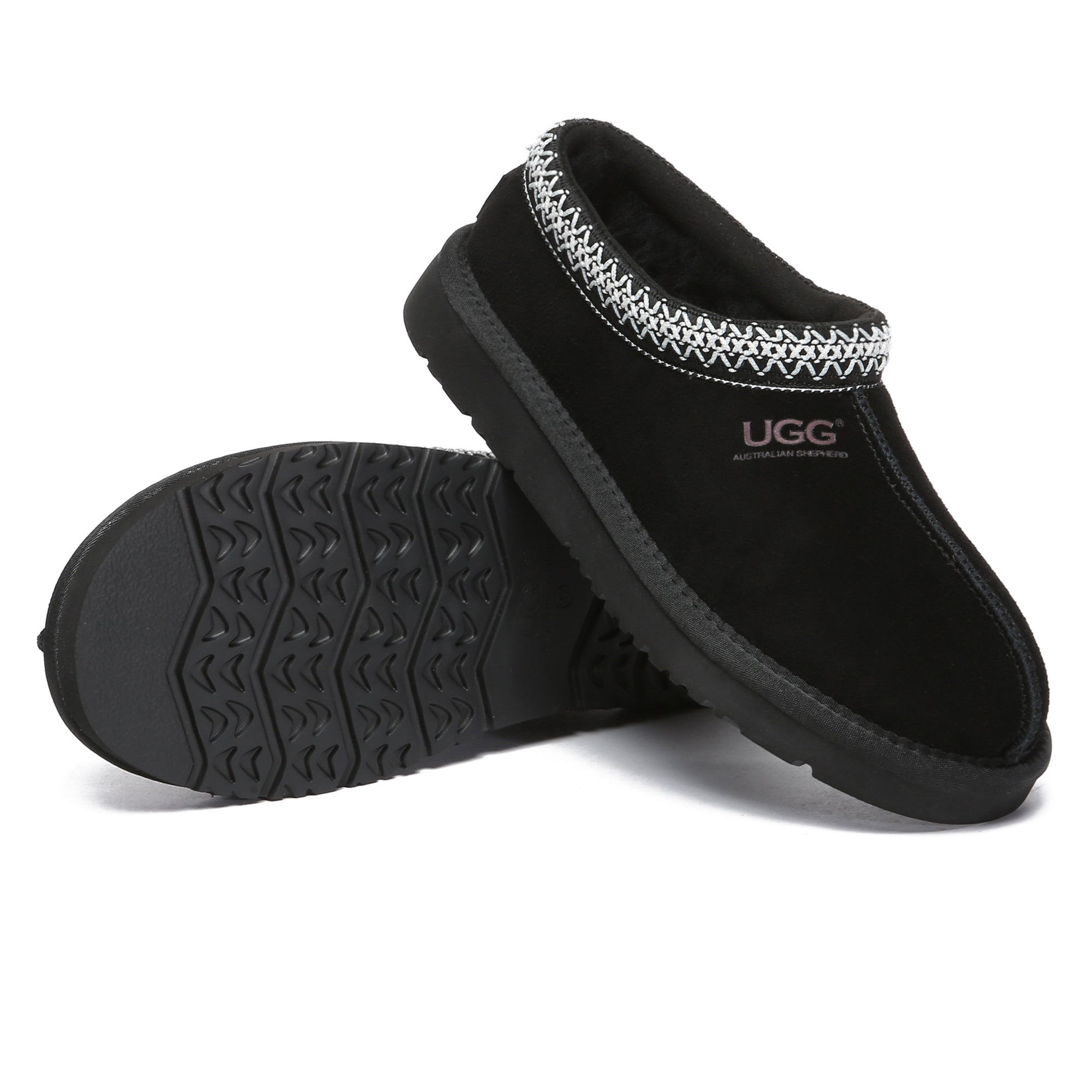 EverUgg Tazzy Stitch UGG slippers featuring cozy knit design and plush interior for comfortable indoor wear.