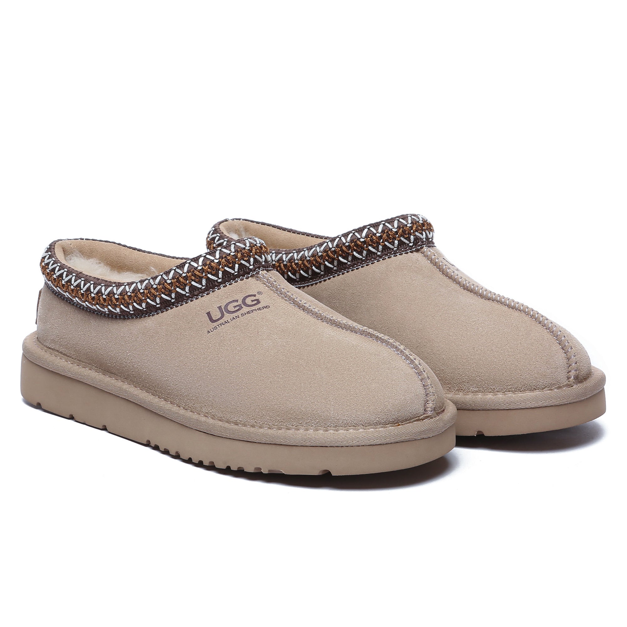 EverUgg Tazzy Stitch UGG slippers with cozy stitching and soft lining, ideal for comfortable indoor wear.