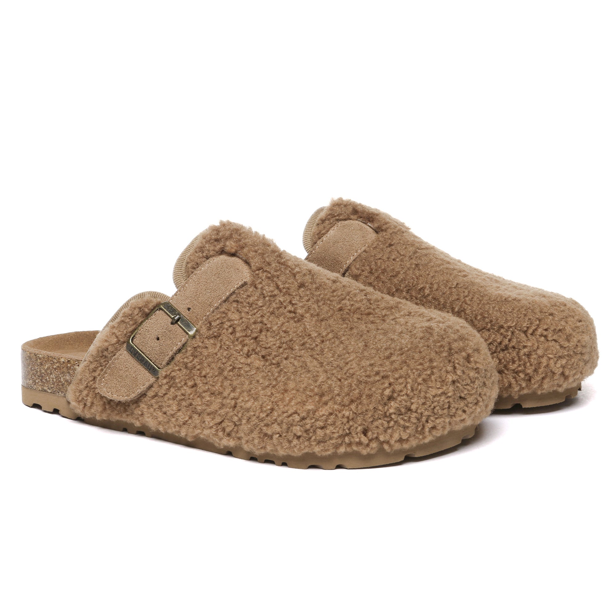 EverUgg Teddycozy Buckle Slippers Greta, women’s cozy slippers with buckle detail in soft plush material, perfect for home comfort.