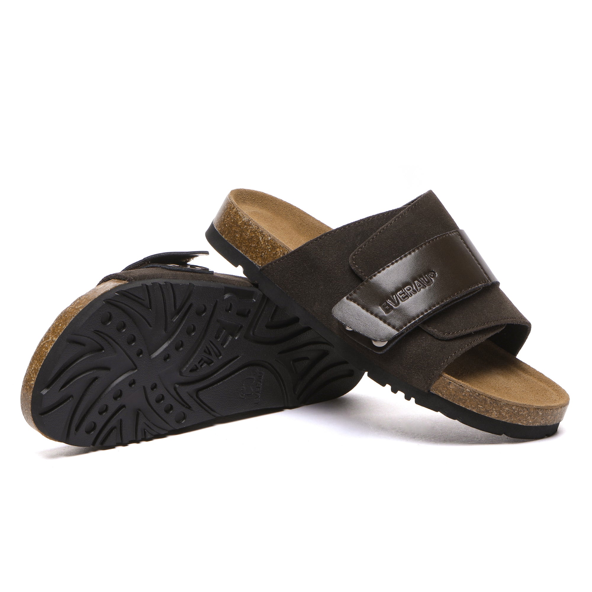 EverUgg Terra adjustable strap slip-on summer sandals with cushioned soles and open-toe design, perfect for warm weather.