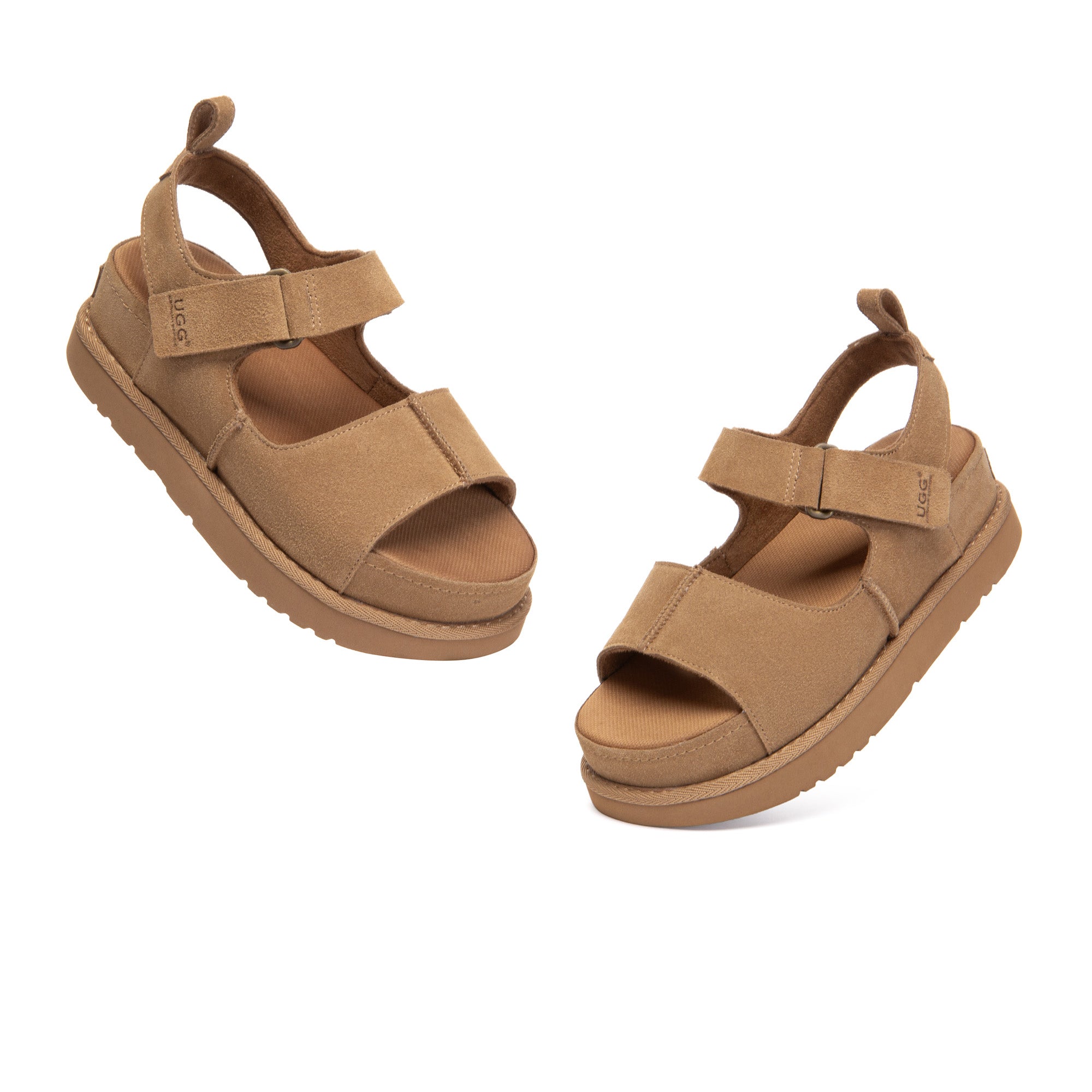 EverUgg Terra Slingback Platform Sandals, stylish slippers with slingback design and platform sole, in a neutral color.