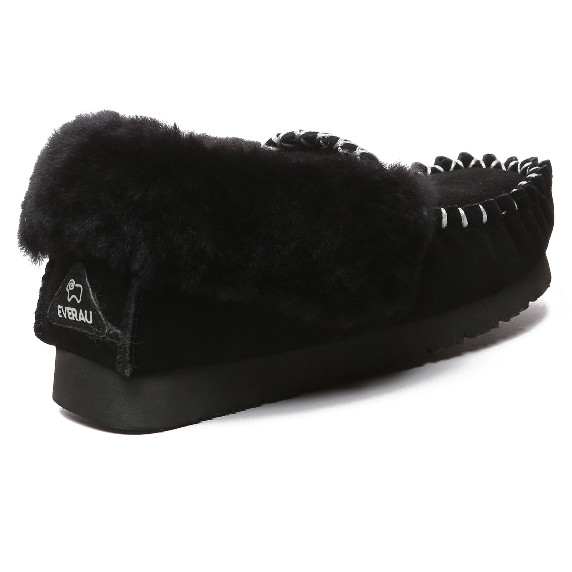 EverUgg traditional sheepskin moccasin slippers for women with soft, plush interior and classic slip-on design.
