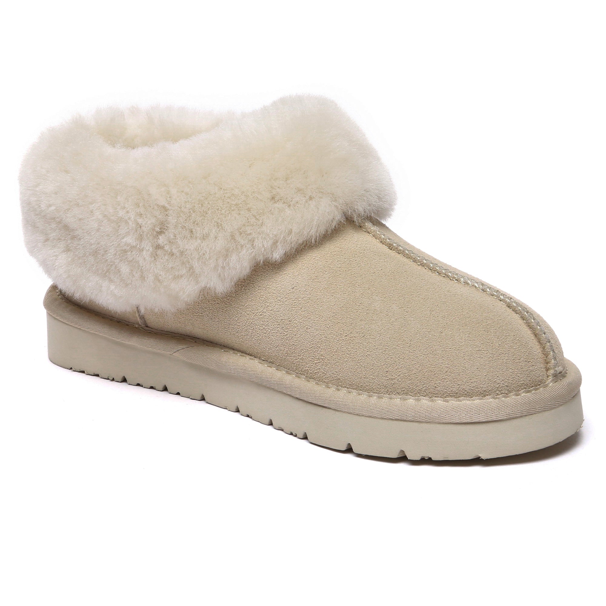 EverUgg ankle slippers in special color, soft plush UGG slippers with a cozy design and slip-on style.