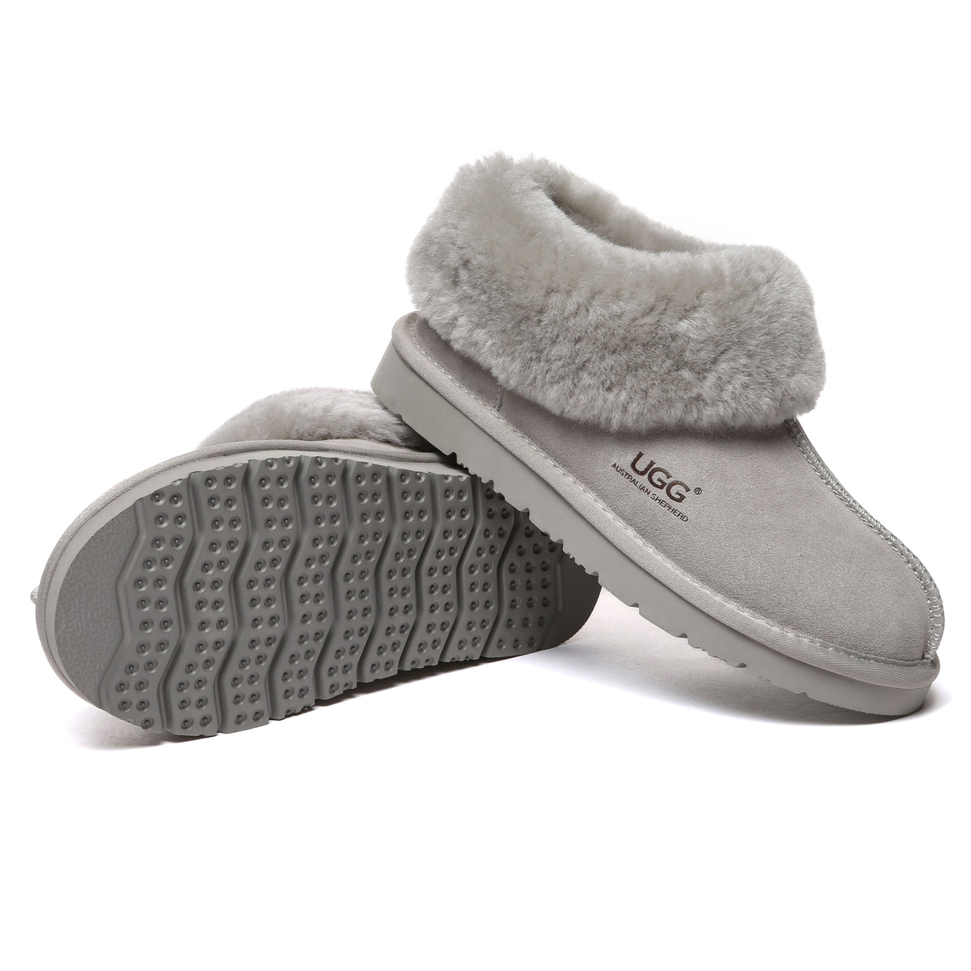 EverUgg UGG ankle slippers in a special color, showing a cozy, soft interior and stylish ankle-height design.