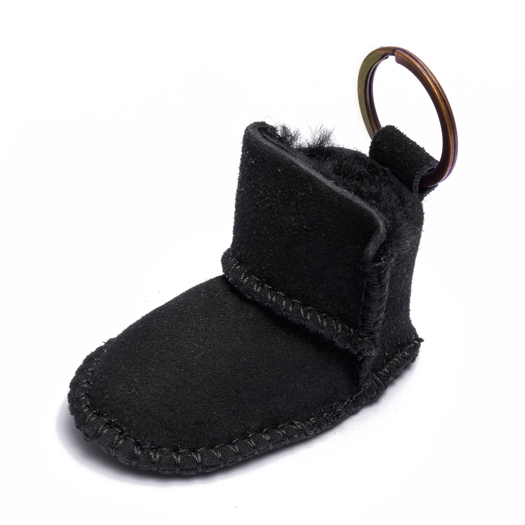 EverUgg UGG Boots keyring featuring a miniature boot charm in soft suede with woven detail and metal keyring attachment.