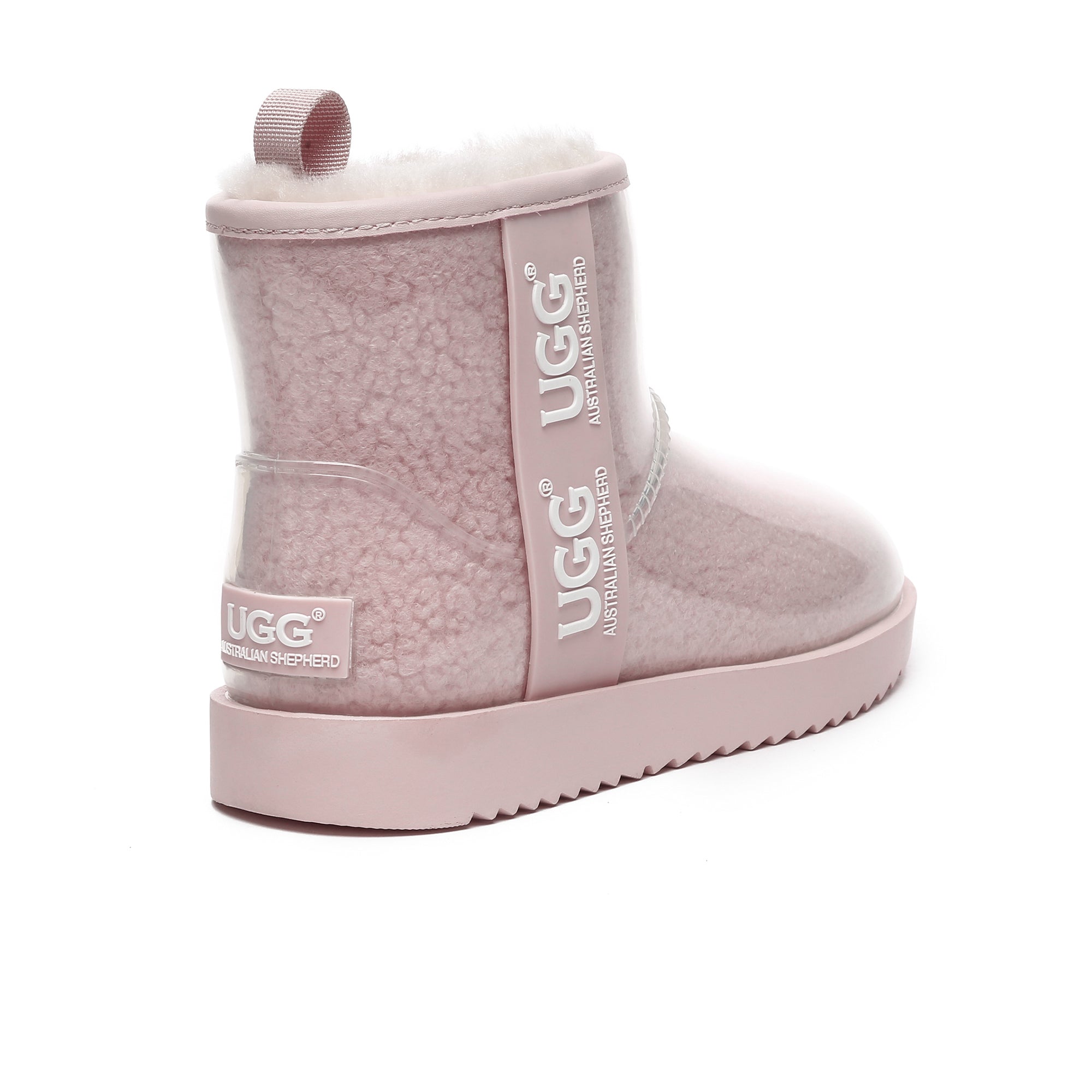 EverUgg coated mini classic rain boots, stylish gumboots with a sleek rainproof finish and sturdy rubber soles.