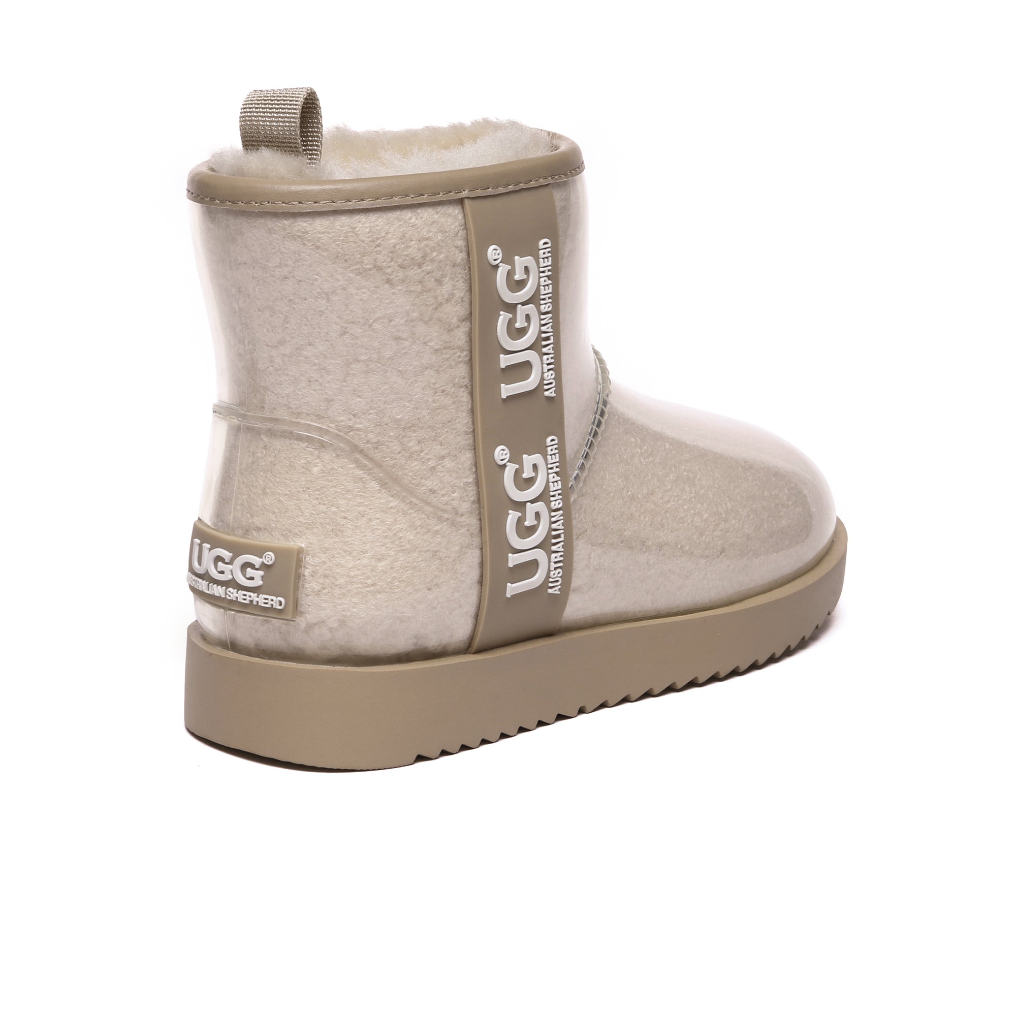 EverUgg coated mini classic rain boots, gumboots with a waterproof finish and rubber sole, perfect for wet weather.