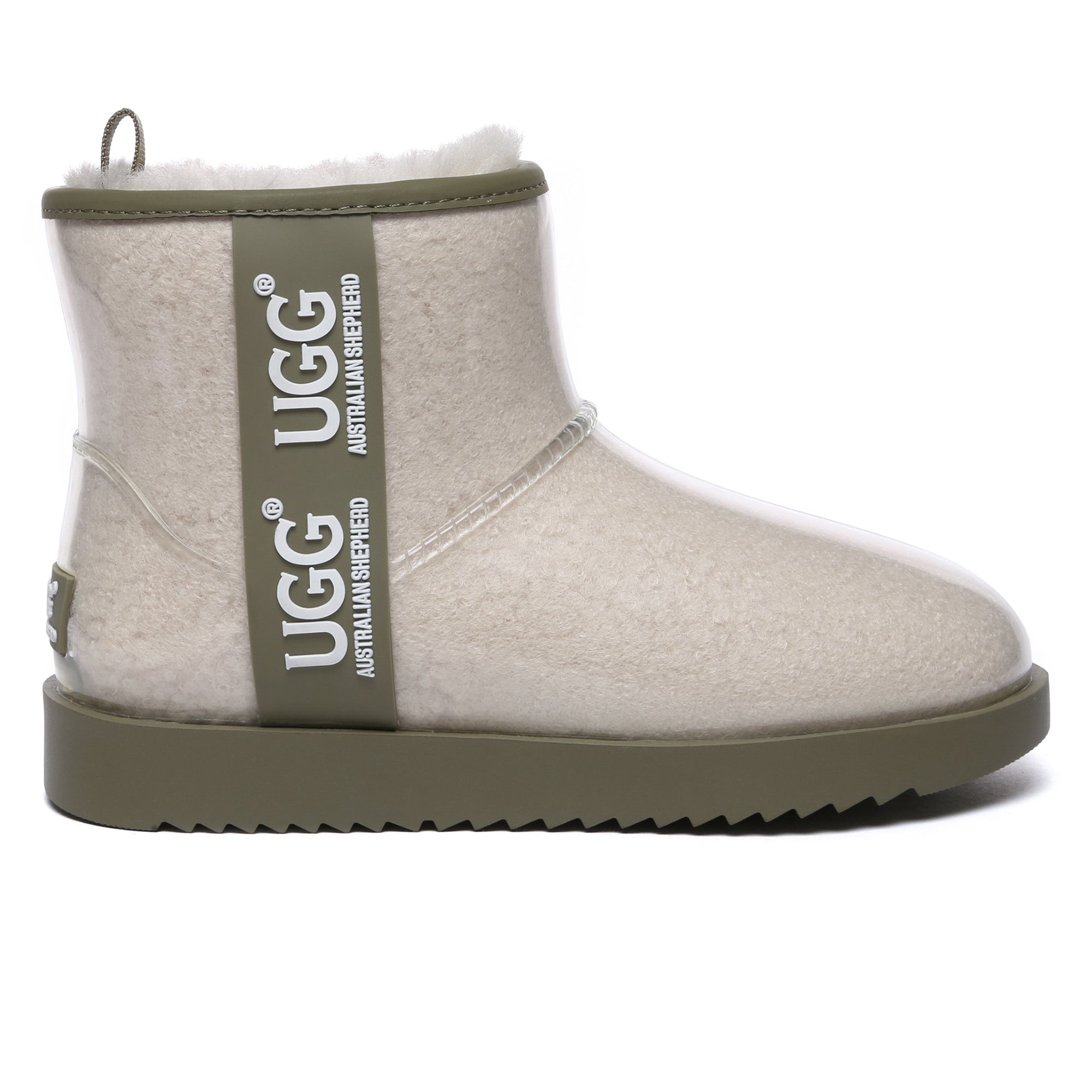 EverUgg coated mini classic rain boots in gumboot style with a sleek design, perfect for rainy weather.