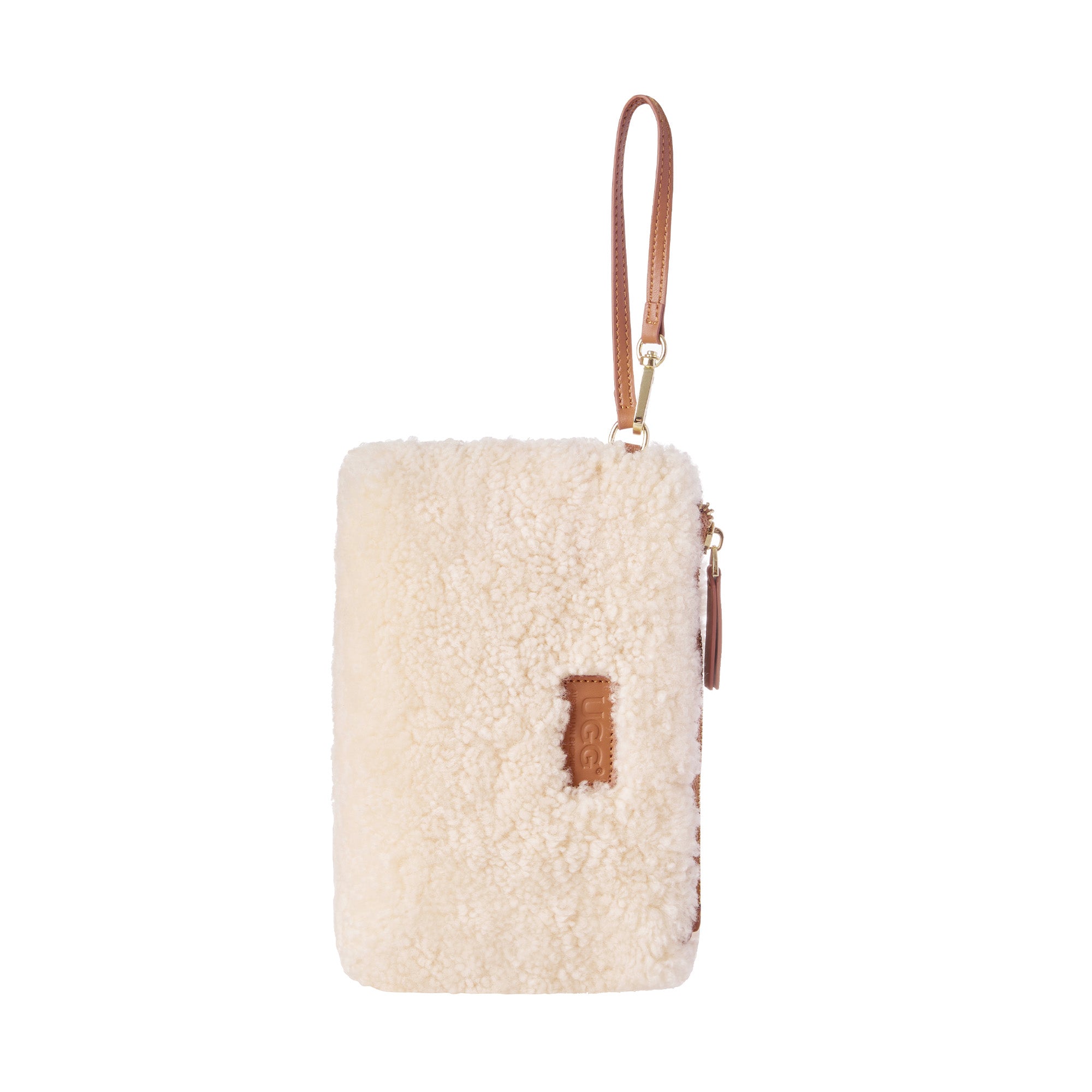 EverUgg fluffy pouch wrist bag, soft plush handbag with wrist strap, stylish and cozy accessory for everyday use