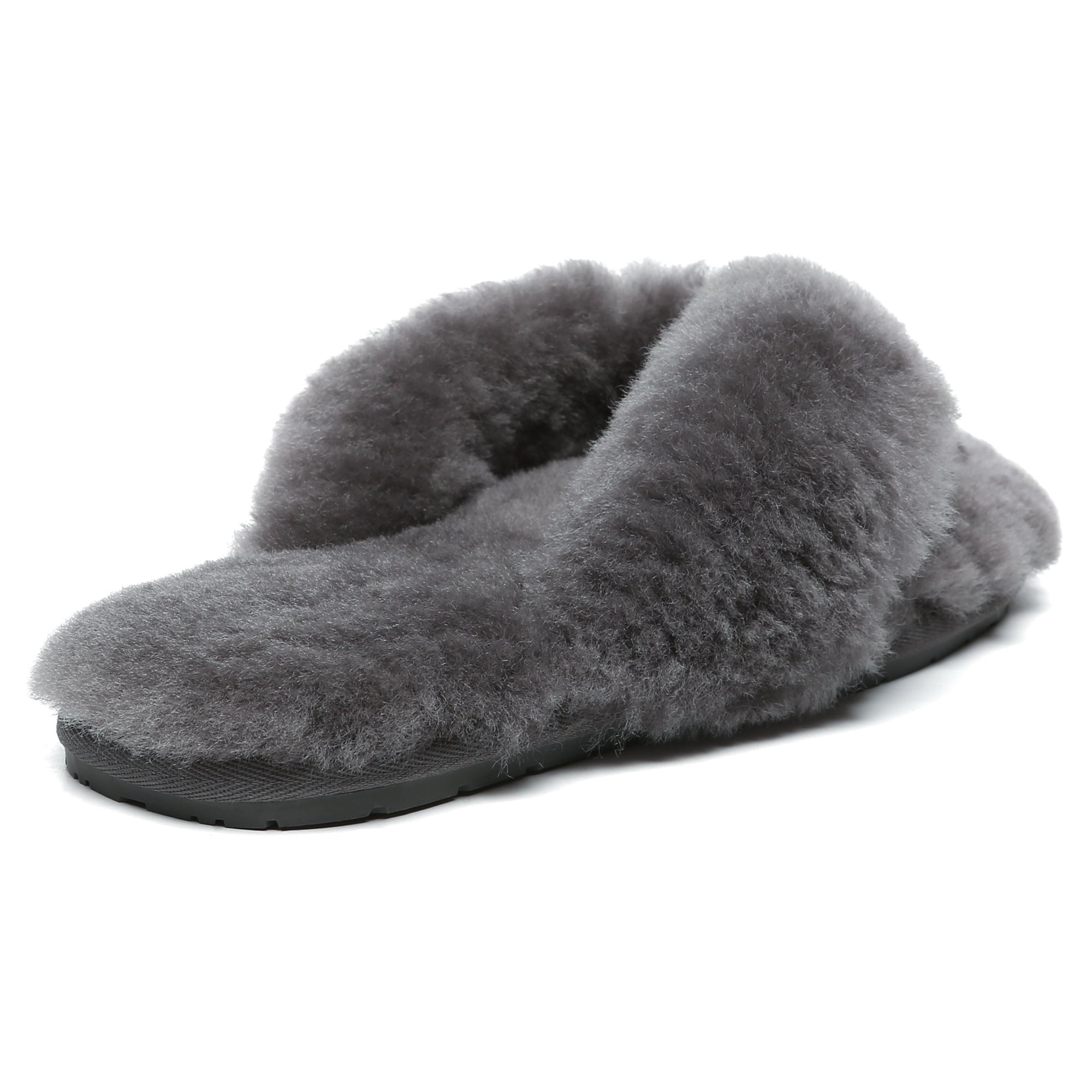 EverUgg UGG Fluffy Thongs slides for women featuring soft, plush fabric and open-toe design, perfect for casual comfort.