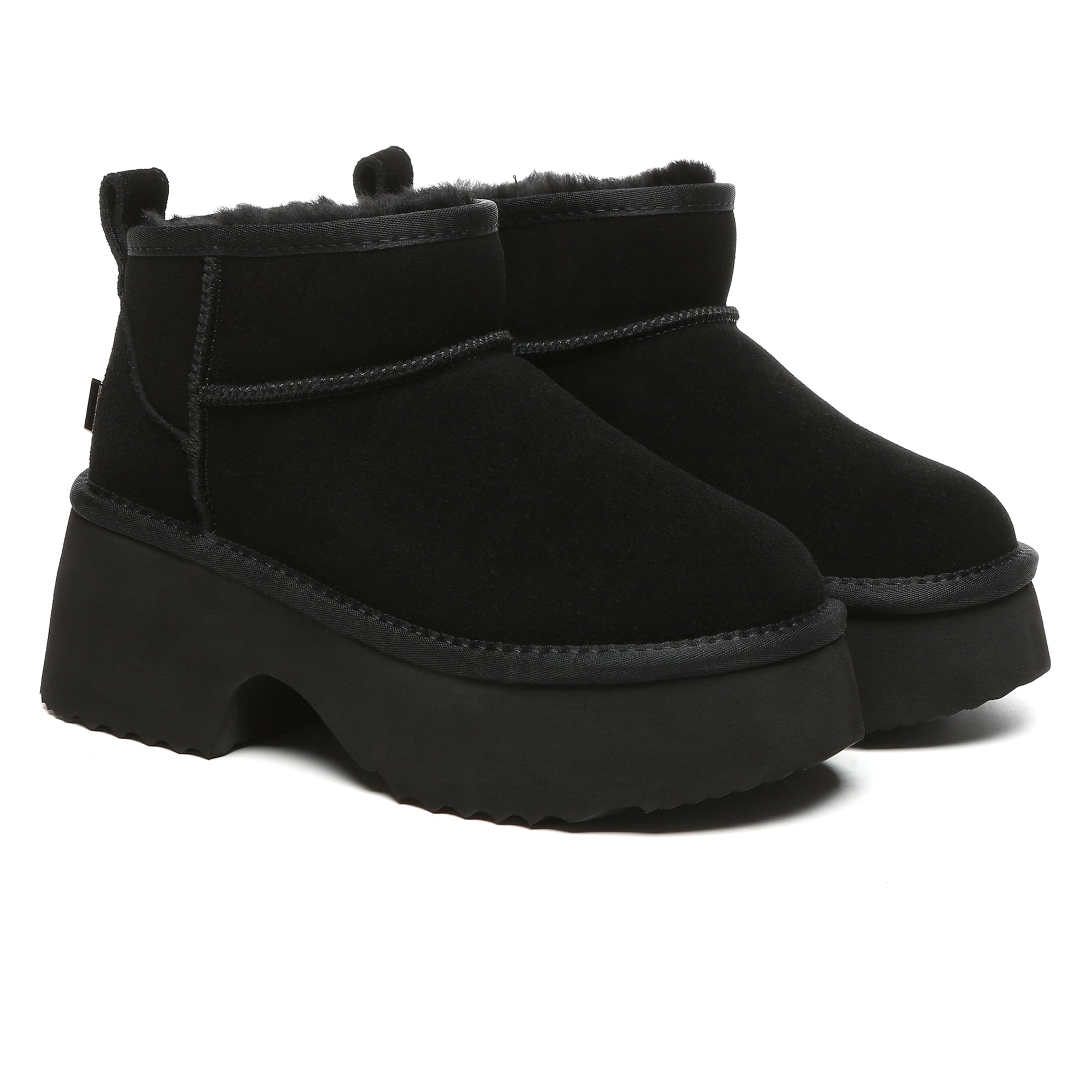 EverUgg UGG Heel Ultra Mini Platform Boots for women, stylish shoes with a high-heel and mini platform design.