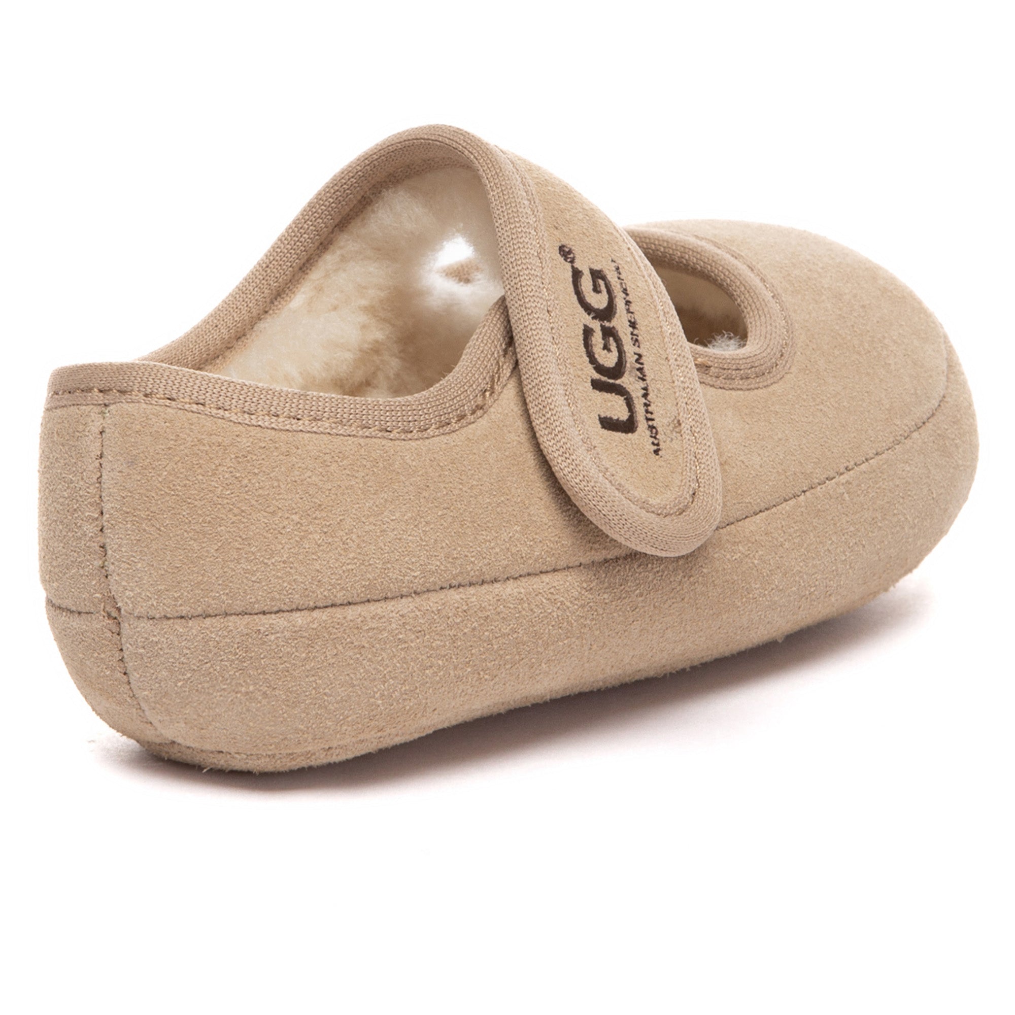 Kids UGG Millie Mary Jane toddler slippers in soft suede with bow detail, by EverUgg, perfect for cozy little feet.