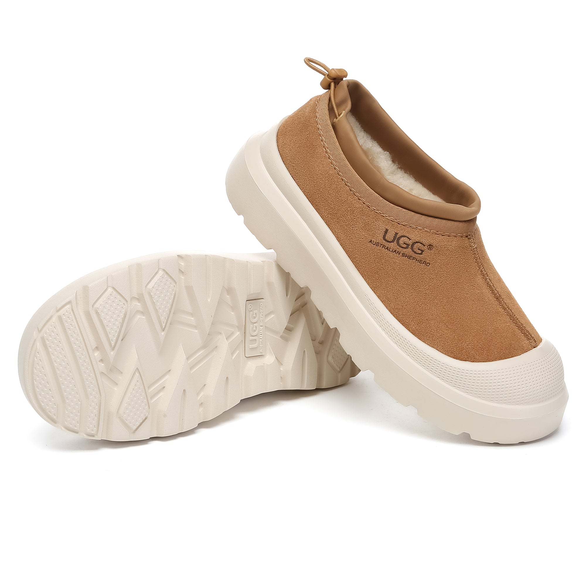 EverUgg UGG outdoor adjustable platform slippers for women, featuring a cushioned footbed and stylish design with adjustable straps.