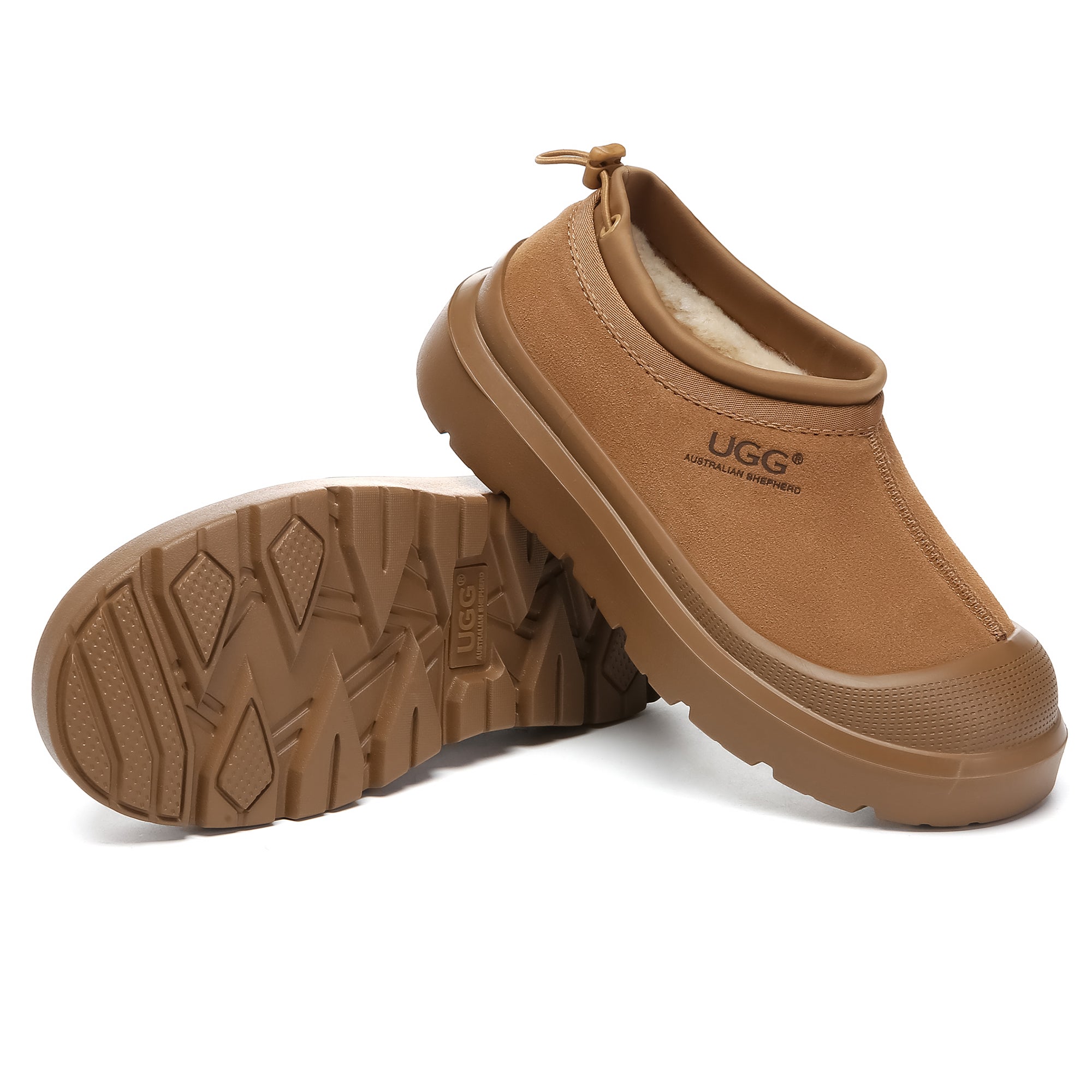EverUgg women's UGG outdoor adjustable platform slippers with cushioned sole and slip-on design for comfortable casual wear.