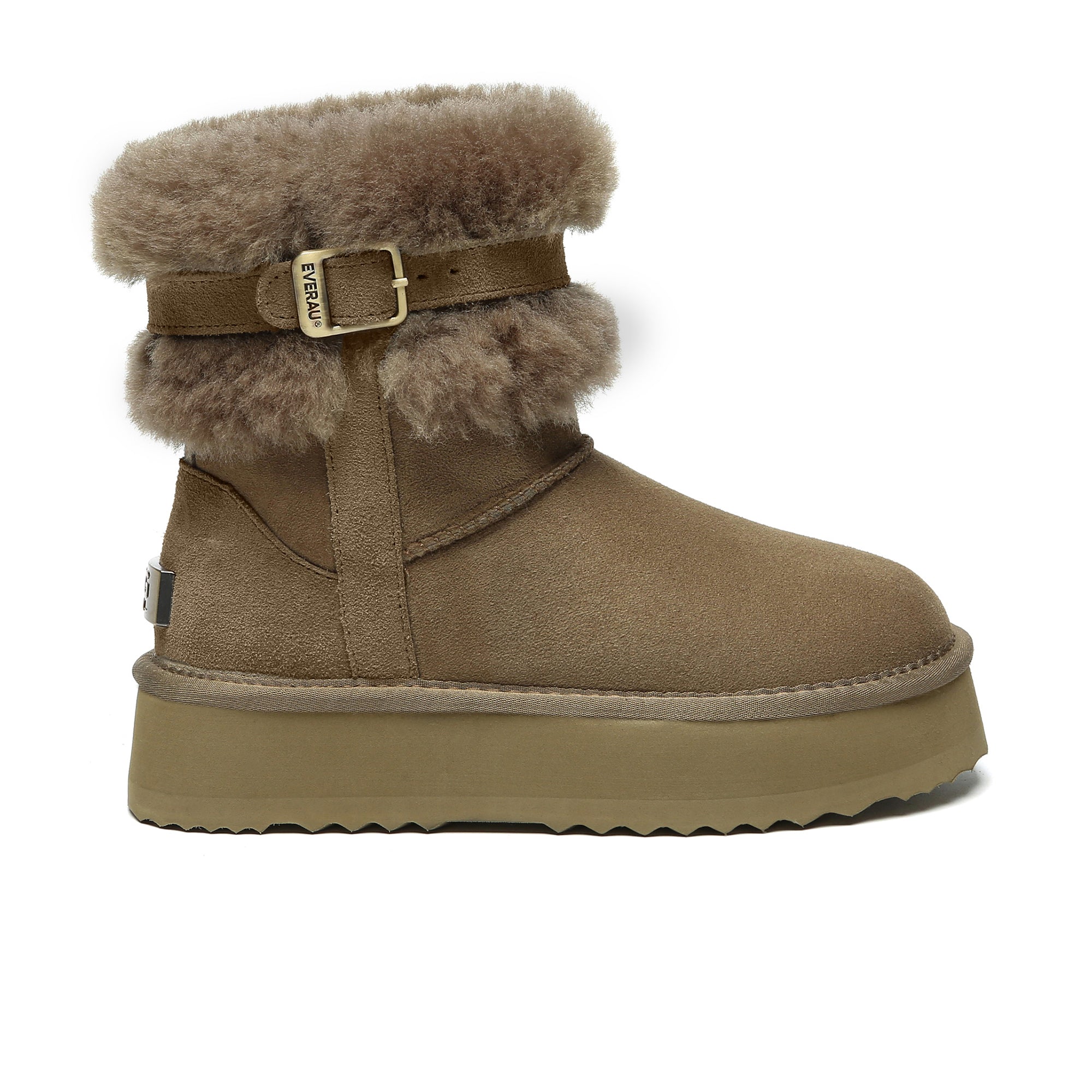 EverUgg UGG platform foldable short boots Valerie, women's fashion boots with a stylish short design and comfortable foldable feature.