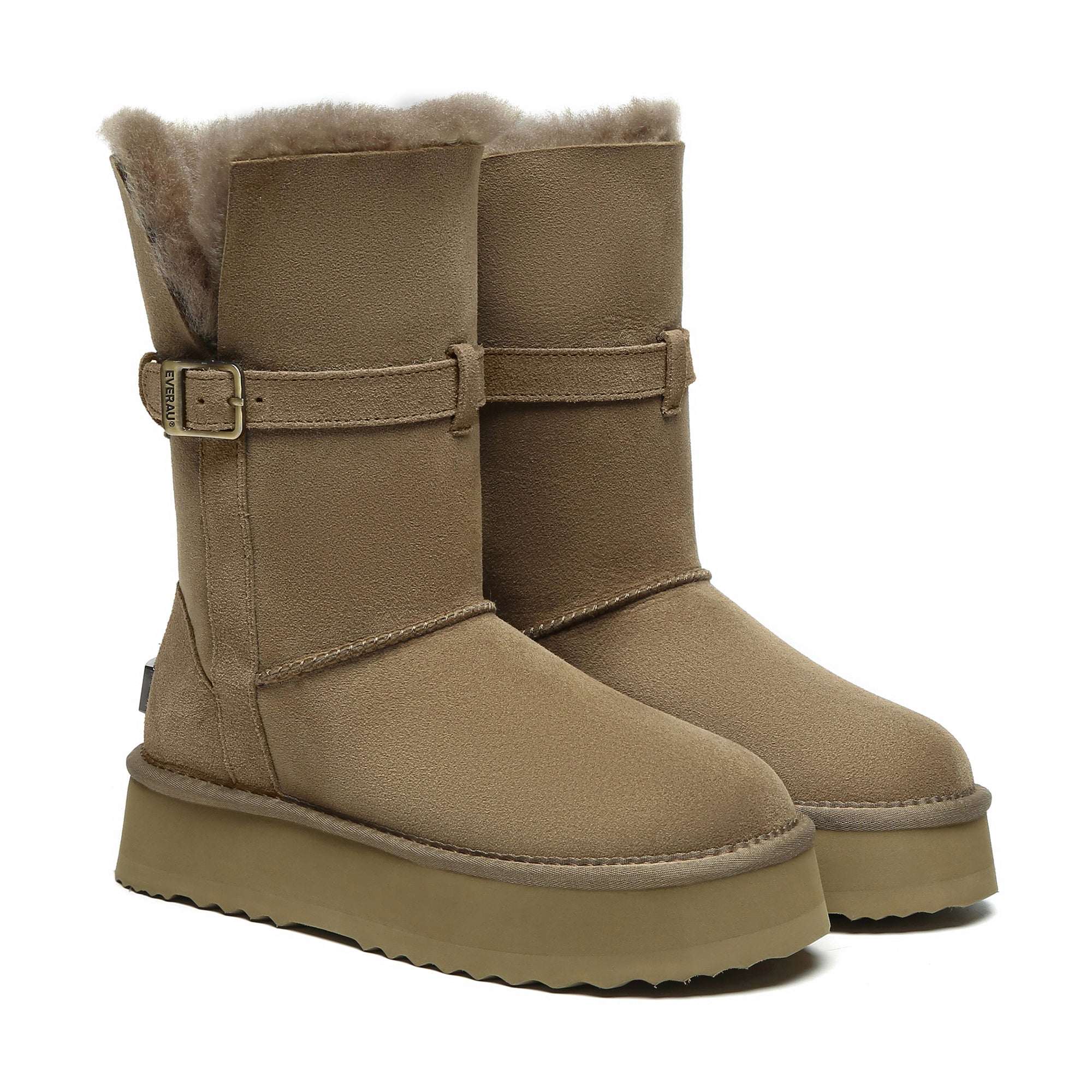 EverUgg UGG platform foldable short boots Valerie, stylish women’s fashion boots with a foldable design and comfortable sole.