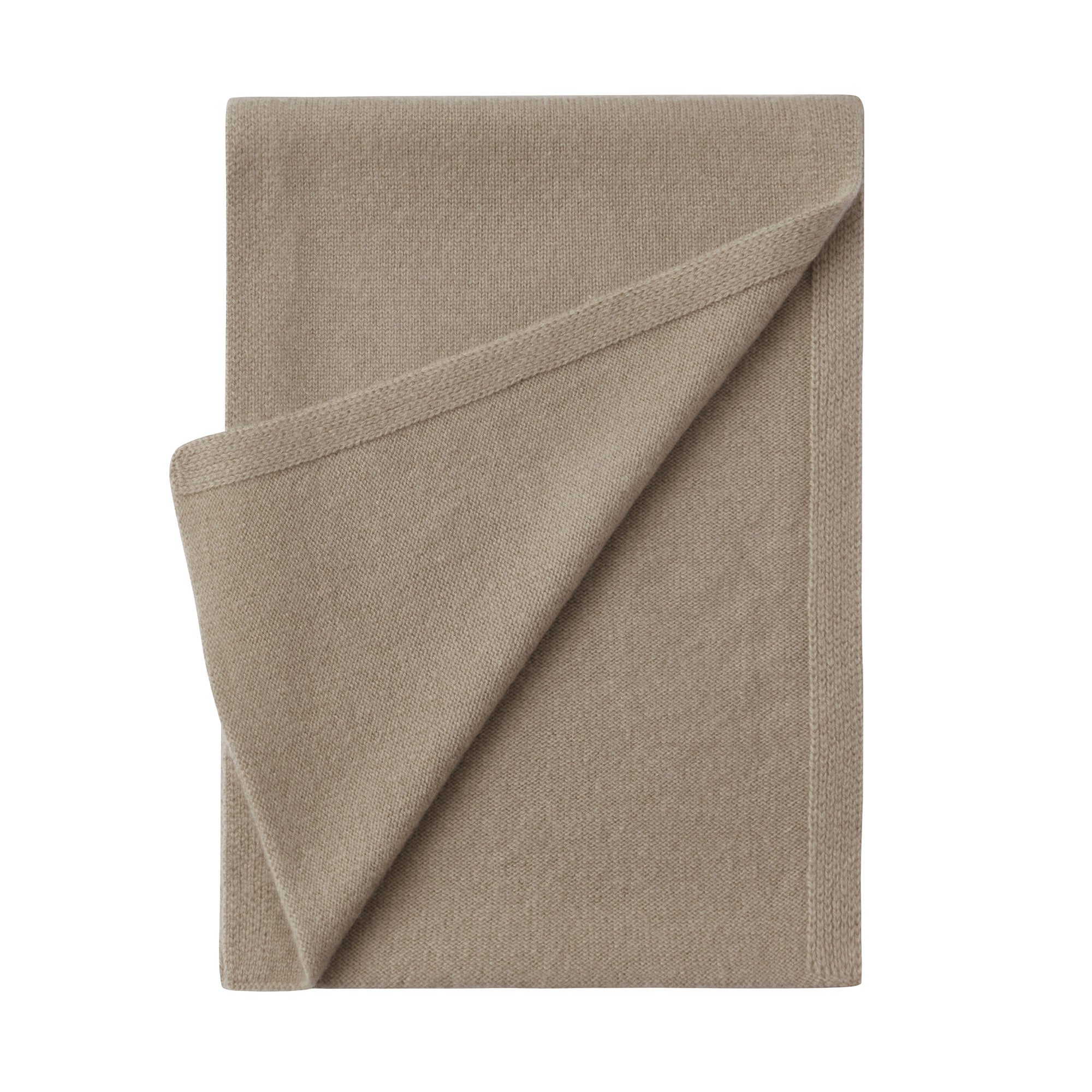 EverUgg UGG Premium Cashmere Scarf, soft beige scarf with fringed edges, cozy and luxurious accessory for cold weather.