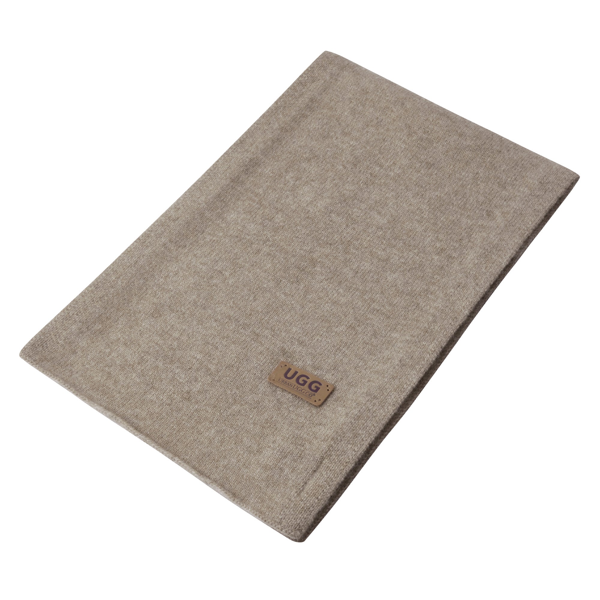 EverUgg premium cashmere scarf draped over a neutral background, showcasing its soft texture and elegant design.