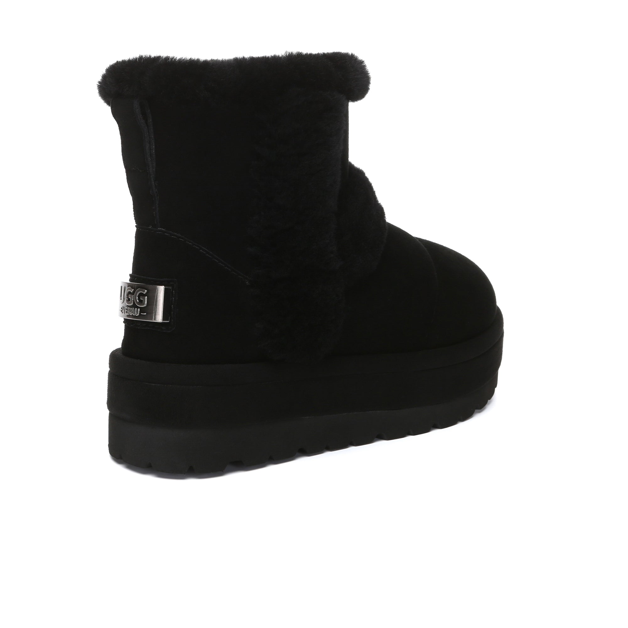 EverUgg UGG premium platform shearling fur boots for women, featuring plush shearling lining and stylish platform sole.