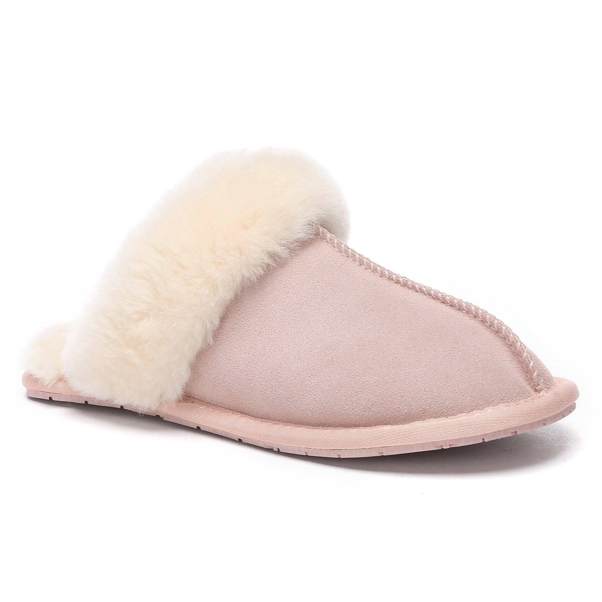 EverUgg UGG Premium Scuff Slippers II showing soft suede exterior and plush interior, perfect for comfortable indoor wear.