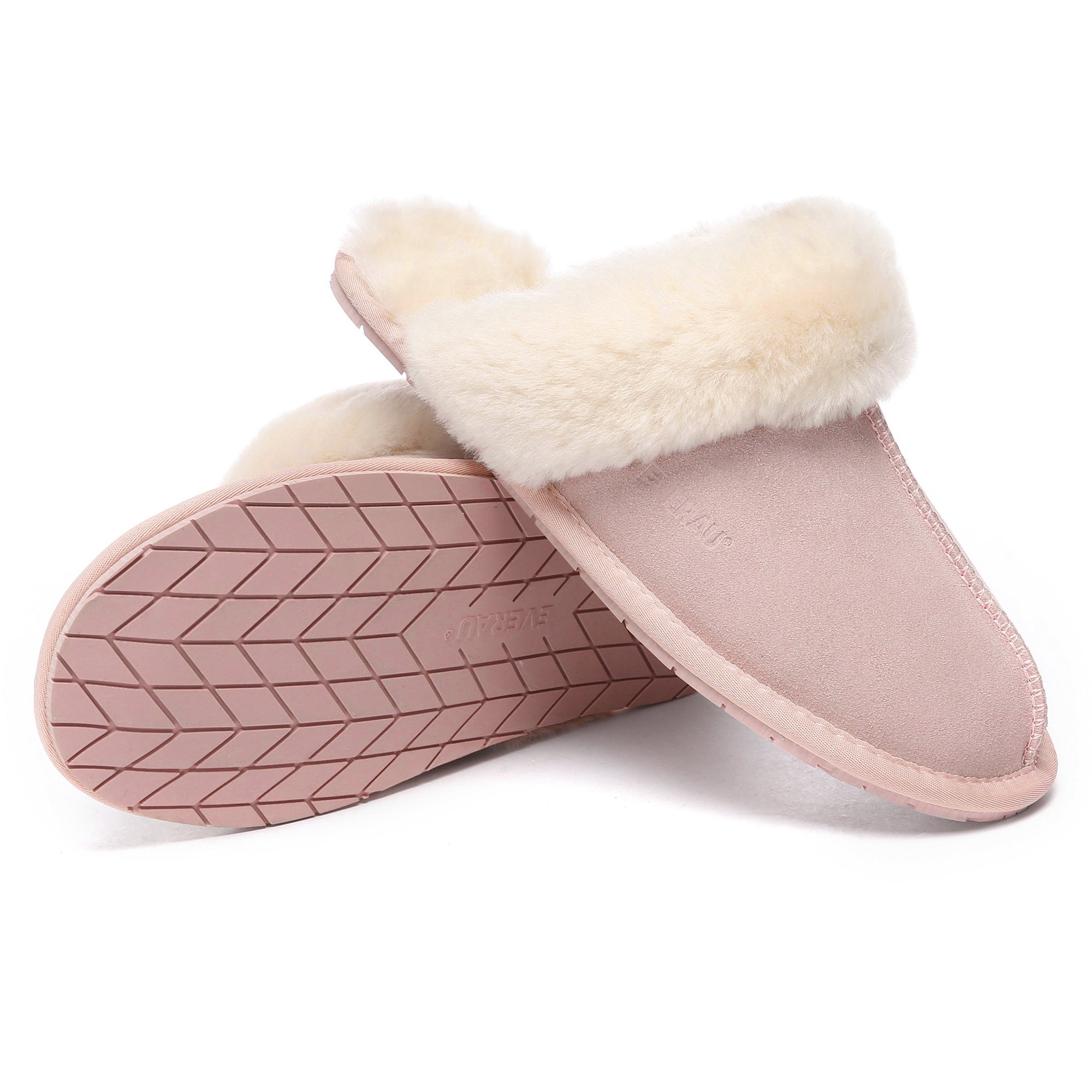 EverUgg UGG Premium Scuff Slippers II showing soft suede exterior and cozy fleece lining for comfortable indoor wear.
