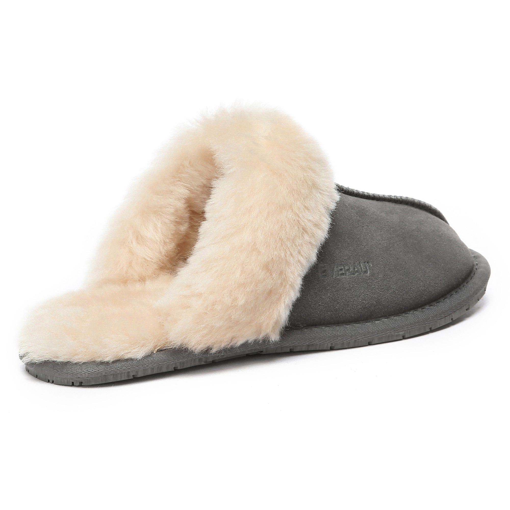 EverUgg UGG Premium Scuff Slippers II featuring soft suede exterior and plush interior for cozy comfort.