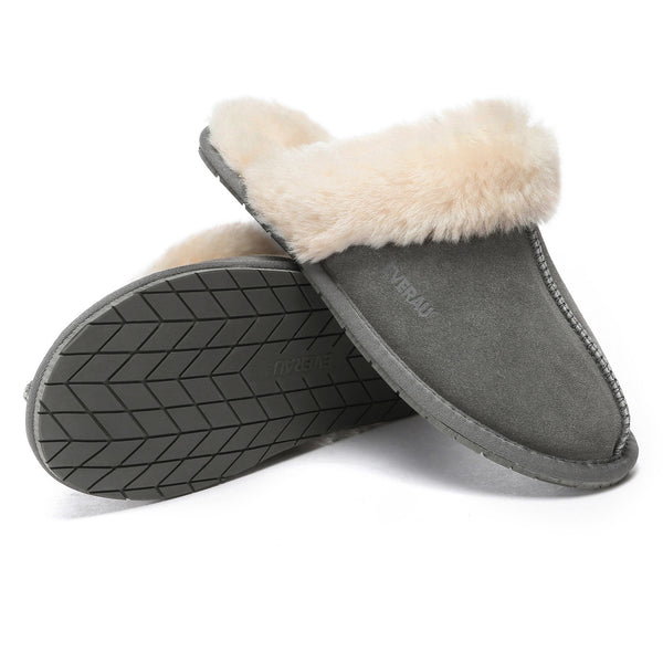 EverUgg UGG Premium Scuff Slippers II featuring soft suede exterior and plush interior for cozy comfort.