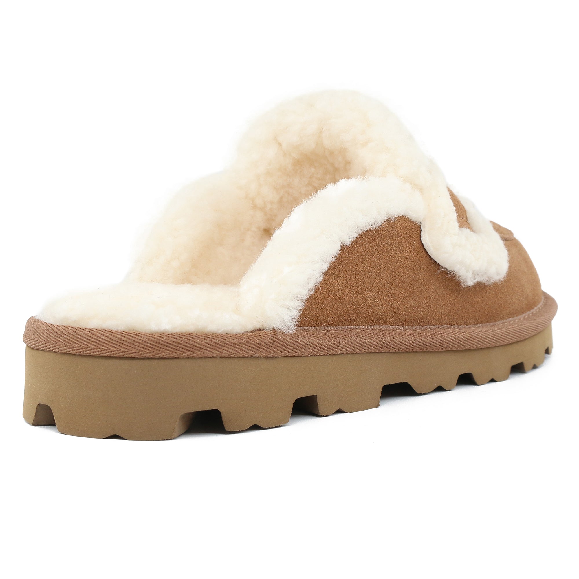 Auzland UGG shearling slip-on slippers for women featuring plush shearling lining and comfortable sole.