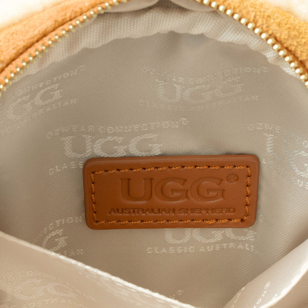 EverUgg shearling over-the-shoulder handbag with soft, plush exterior and stylish design, perfect for casual or chic outfits.