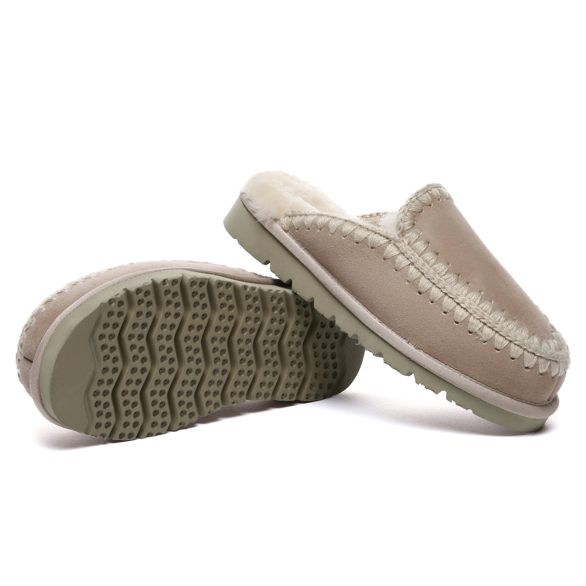 EverUgg UGG Sophie crocheted slippers for women, featuring a cozy, breathable summer shoe design with intricate crochet details.