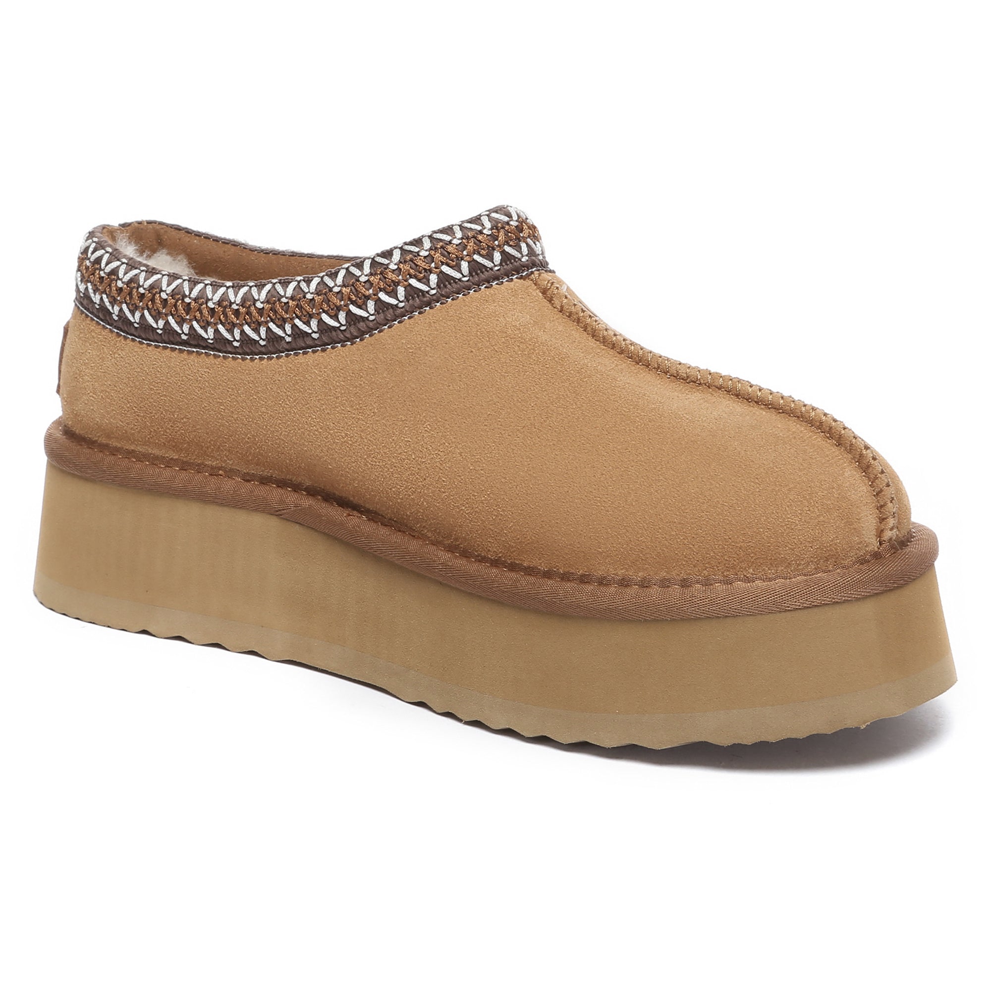 EverUgg UGG Tazzy Platform Slippers, cozy slip-on shoes with plush interior and chunky platform sole, perfect for indoor comfort