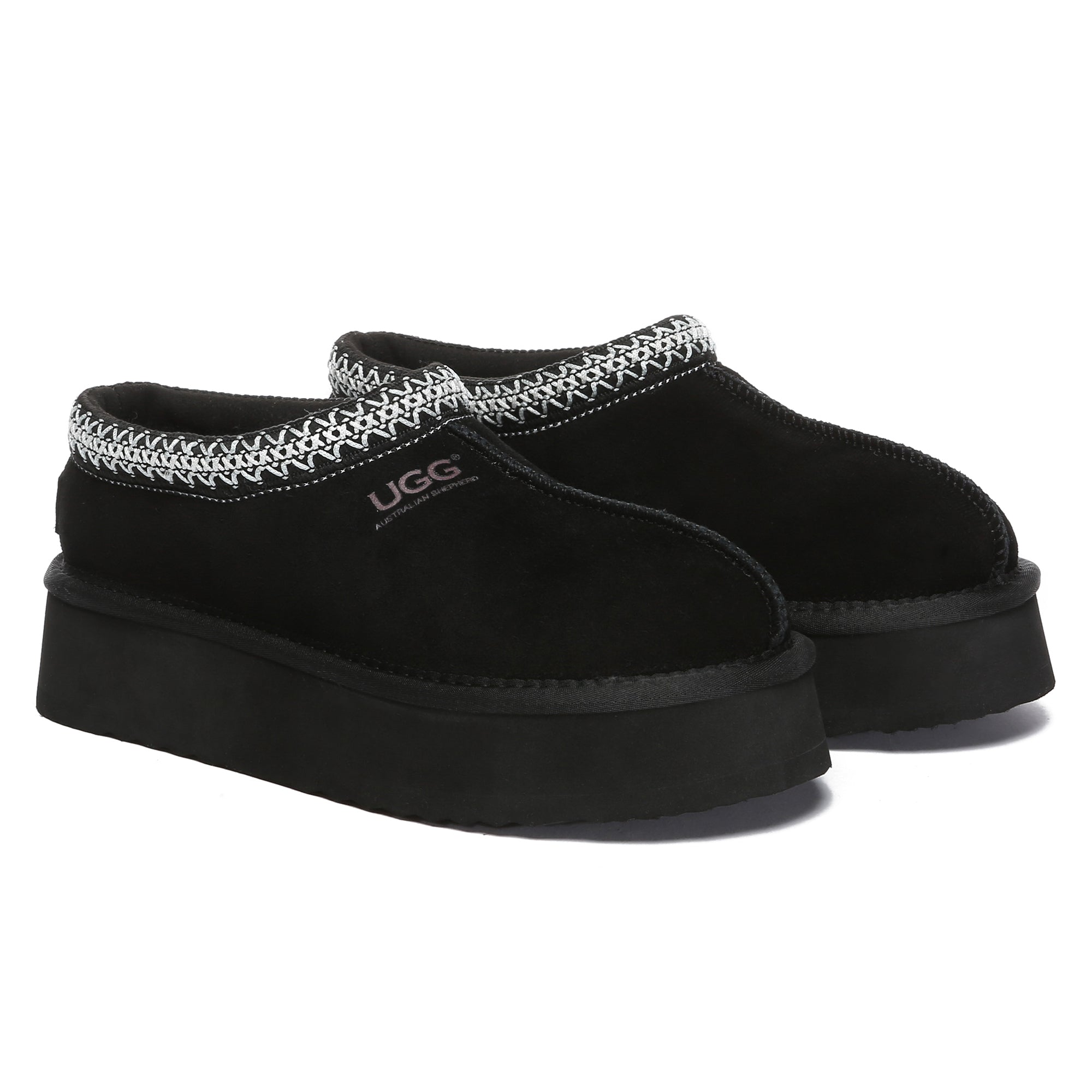 EverUgg Tazzy Platform Slippers, cozy shoes with plush lining and thick sole, shown in a side view on a neutral background.