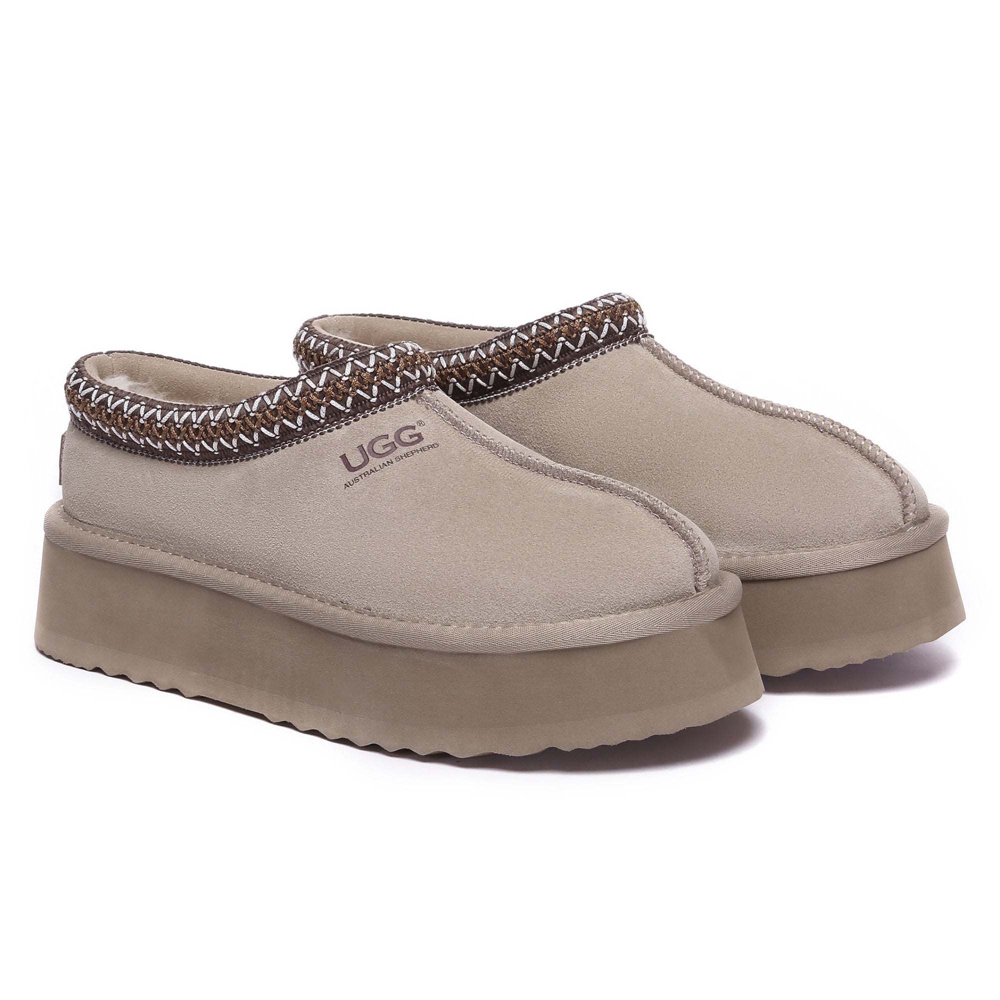 EverUgg UGG Tazzy Platform Slippers, cozy slip-on shoes with plush lining and chunky platform sole, ideal for indoor comfort
