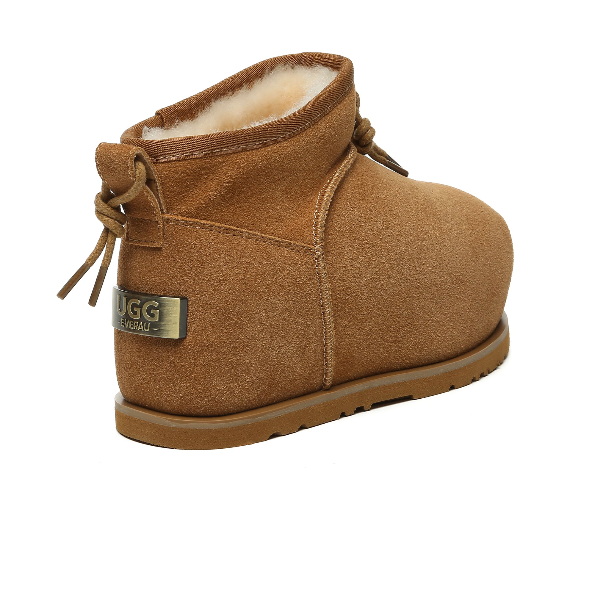 EverUgg Ultra Mini Bred Boots for women, stylish fashion shoes with a cozy, plush interior and sleek mini boot design.