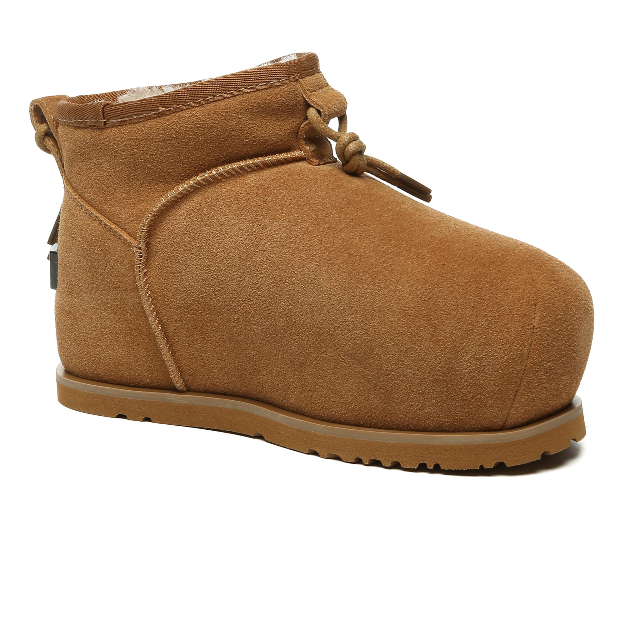 EverUgg Ultra Mini Bred Boots for women, stylish fashion shoes with a cozy look and textured design.